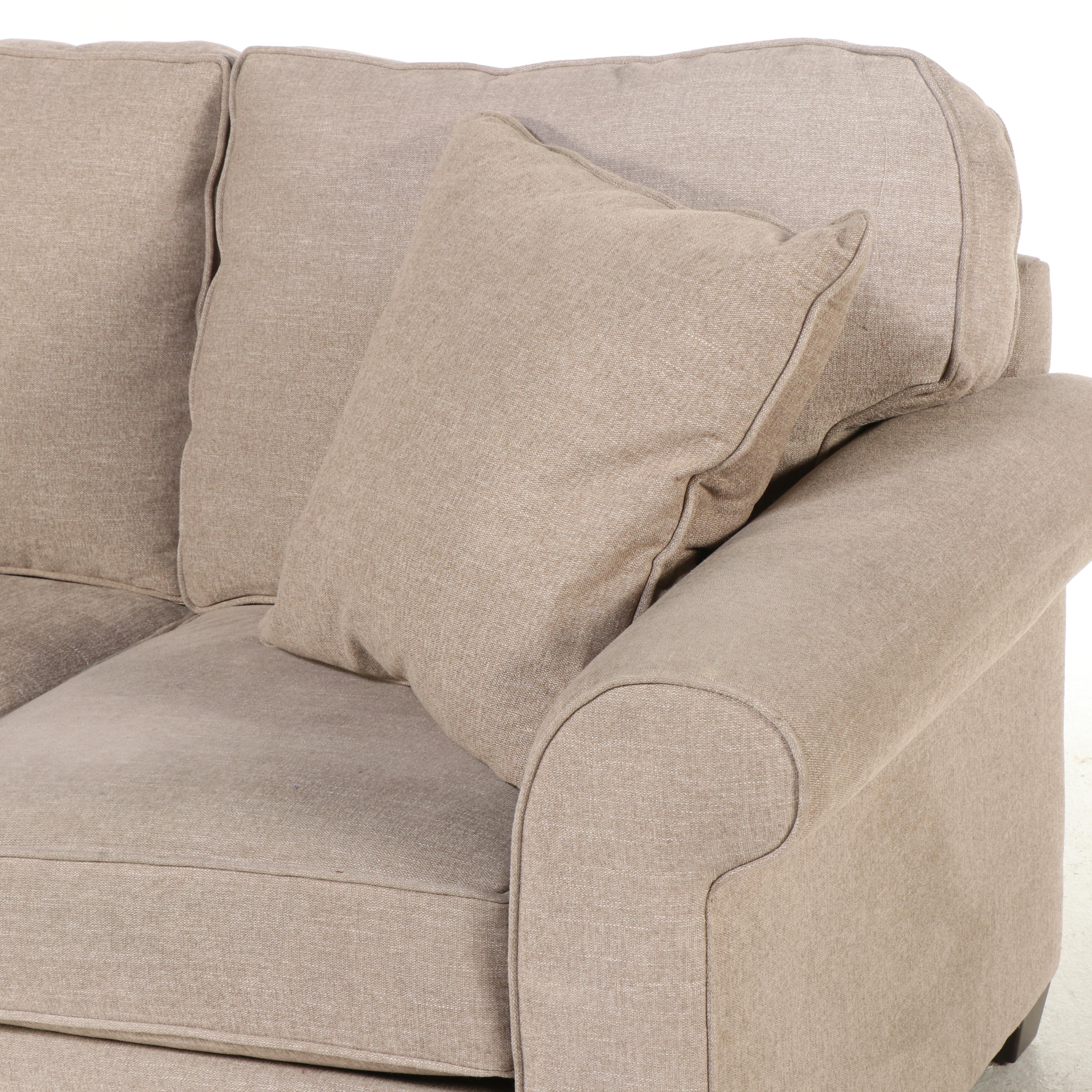 Haverty's "Sandy" Upholstered Roll-Arm Sofa