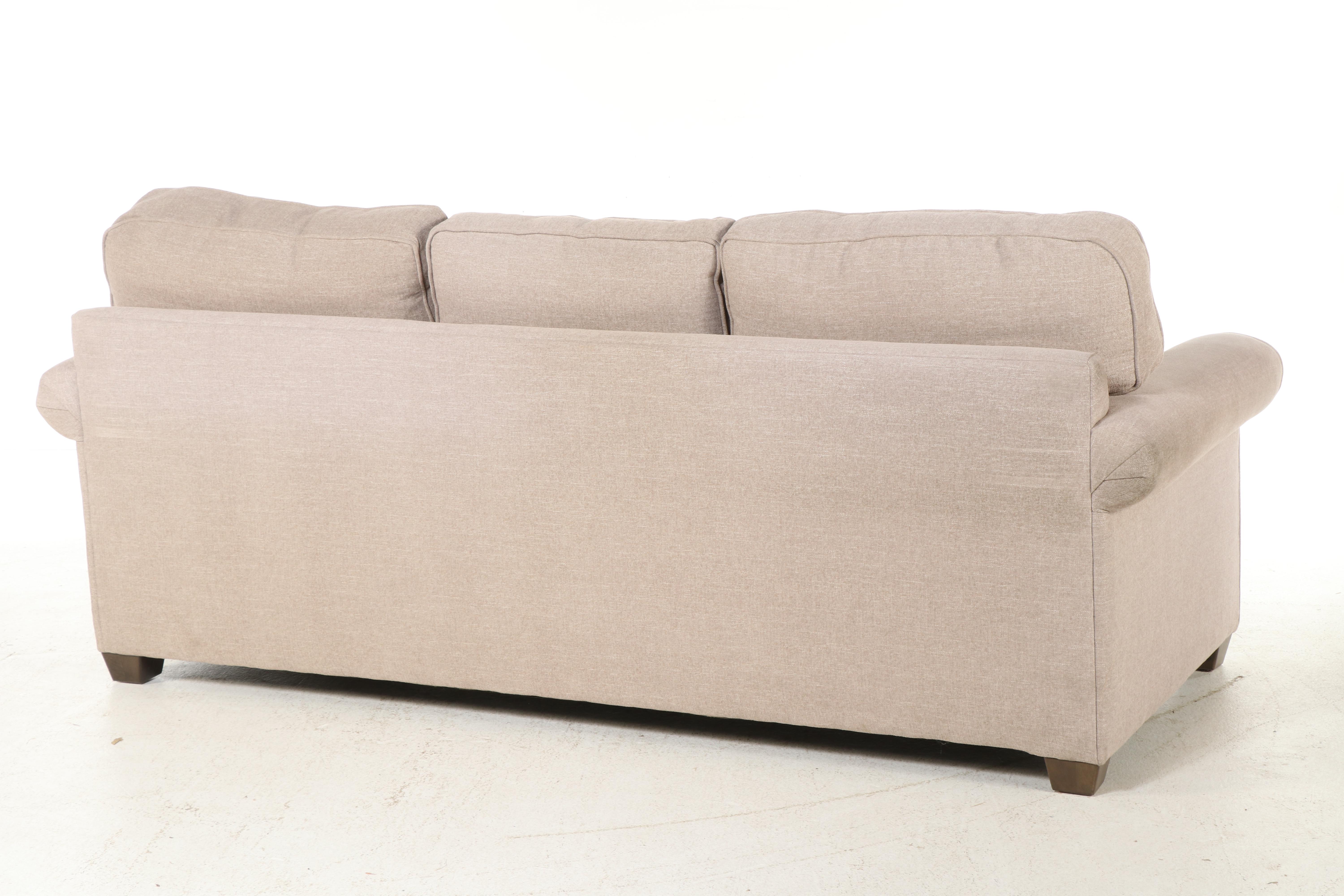 Haverty's "Sandy" Upholstered Roll-Arm Sofa