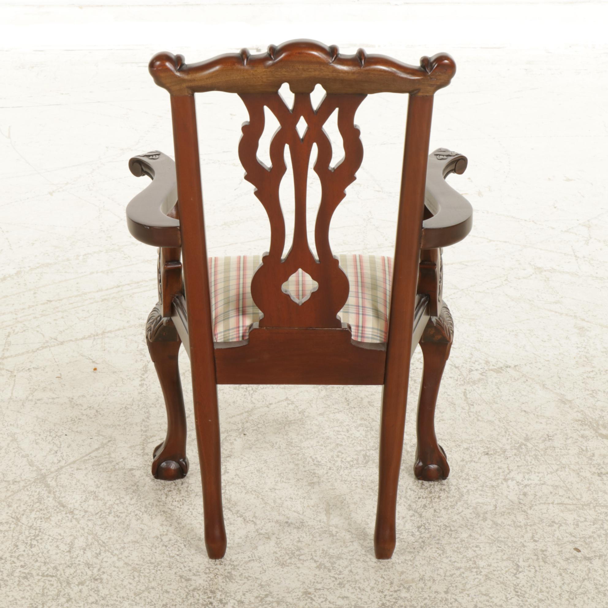 Chippendale Style Carved Mahogany Child's Chair, 21st Century