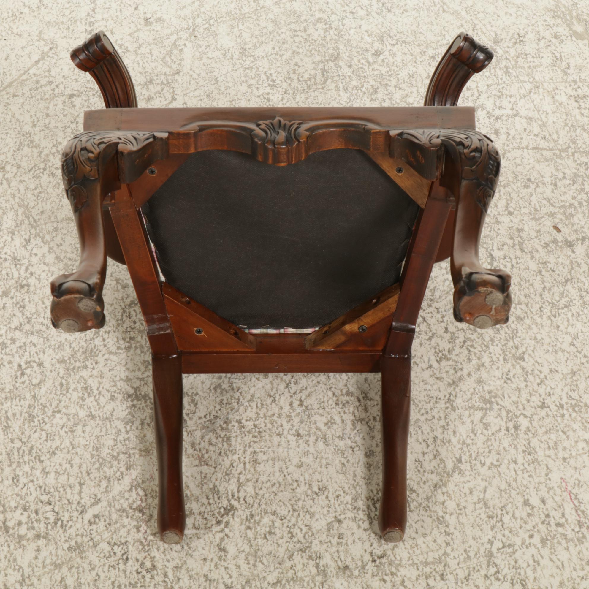 Chippendale Style Carved Mahogany Child's Chair, 21st Century
