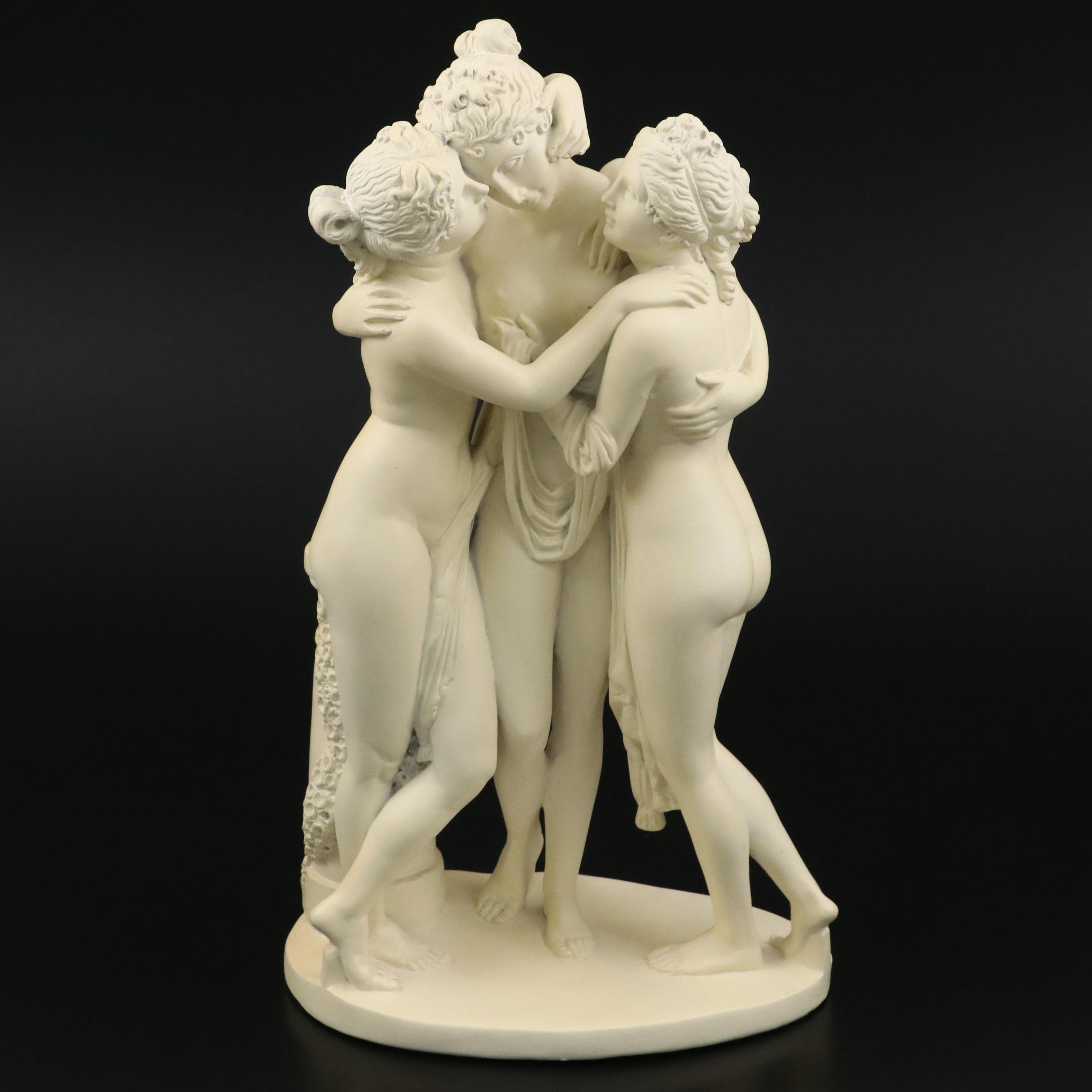 Austin Sculpture Composite After Antonio Canova "The Three Graces"
