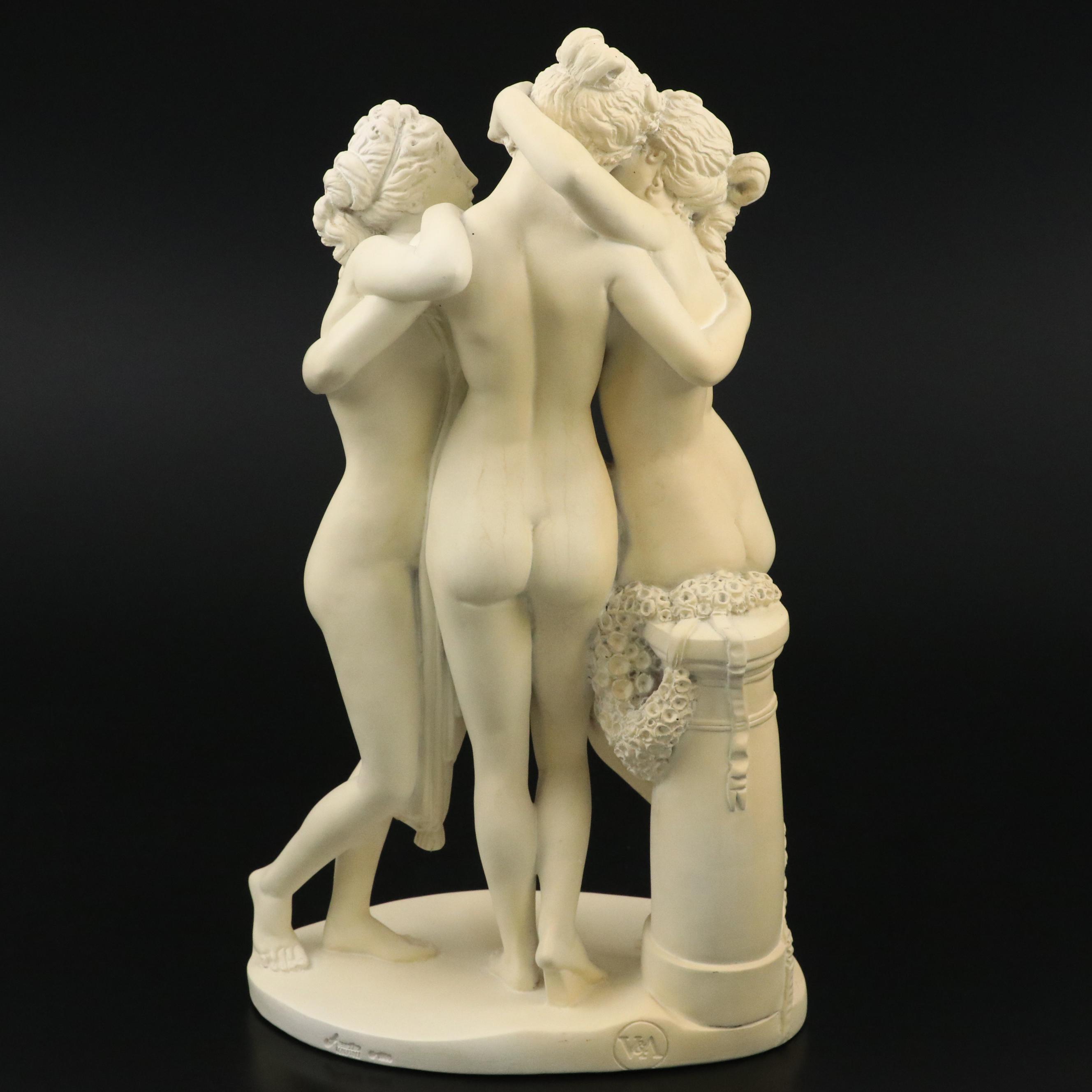 Austin Sculpture Composite After Antonio Canova "The Three Graces"