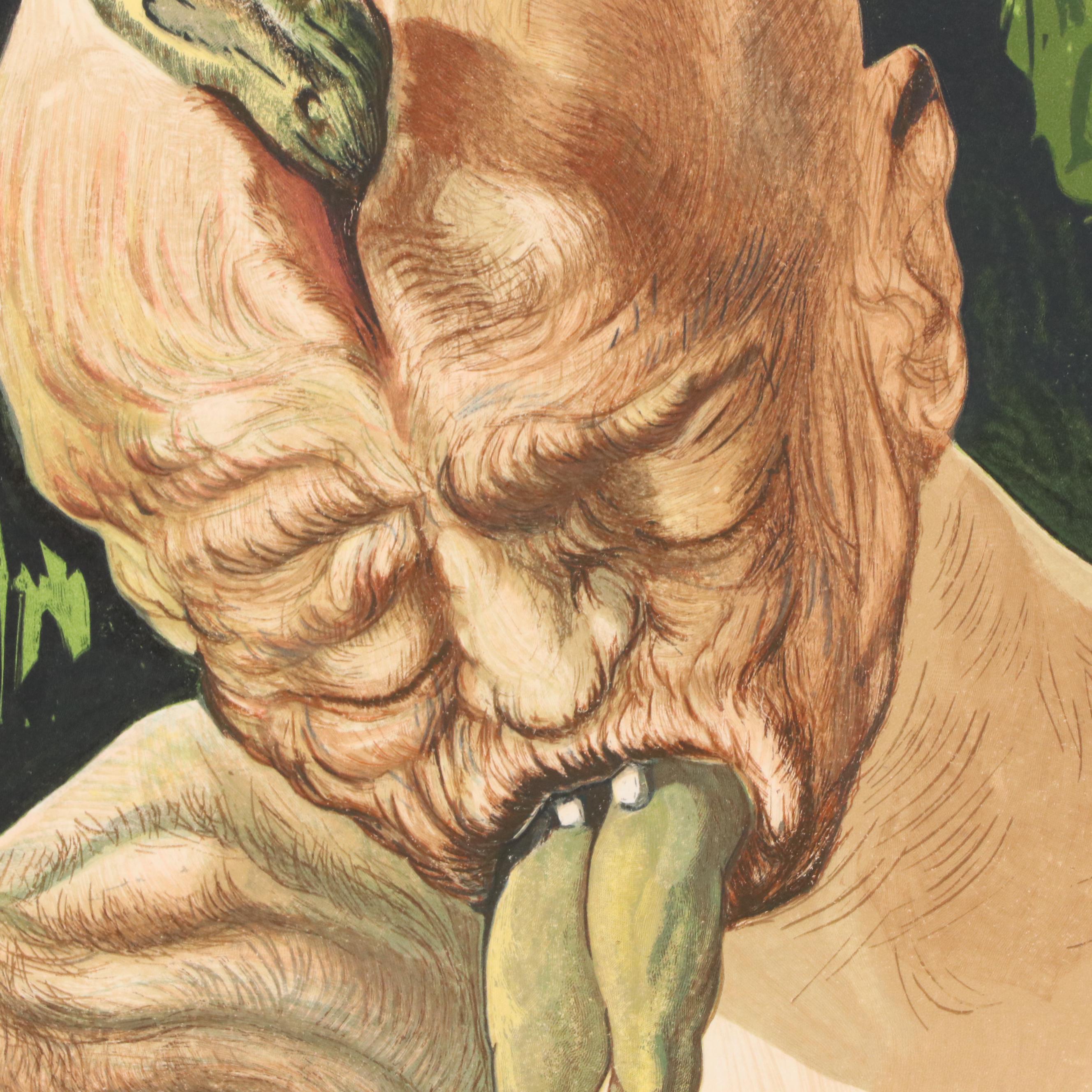 Salvador Dalí Wood Engraving "Hell Canto 27: Un Diable Logicien"