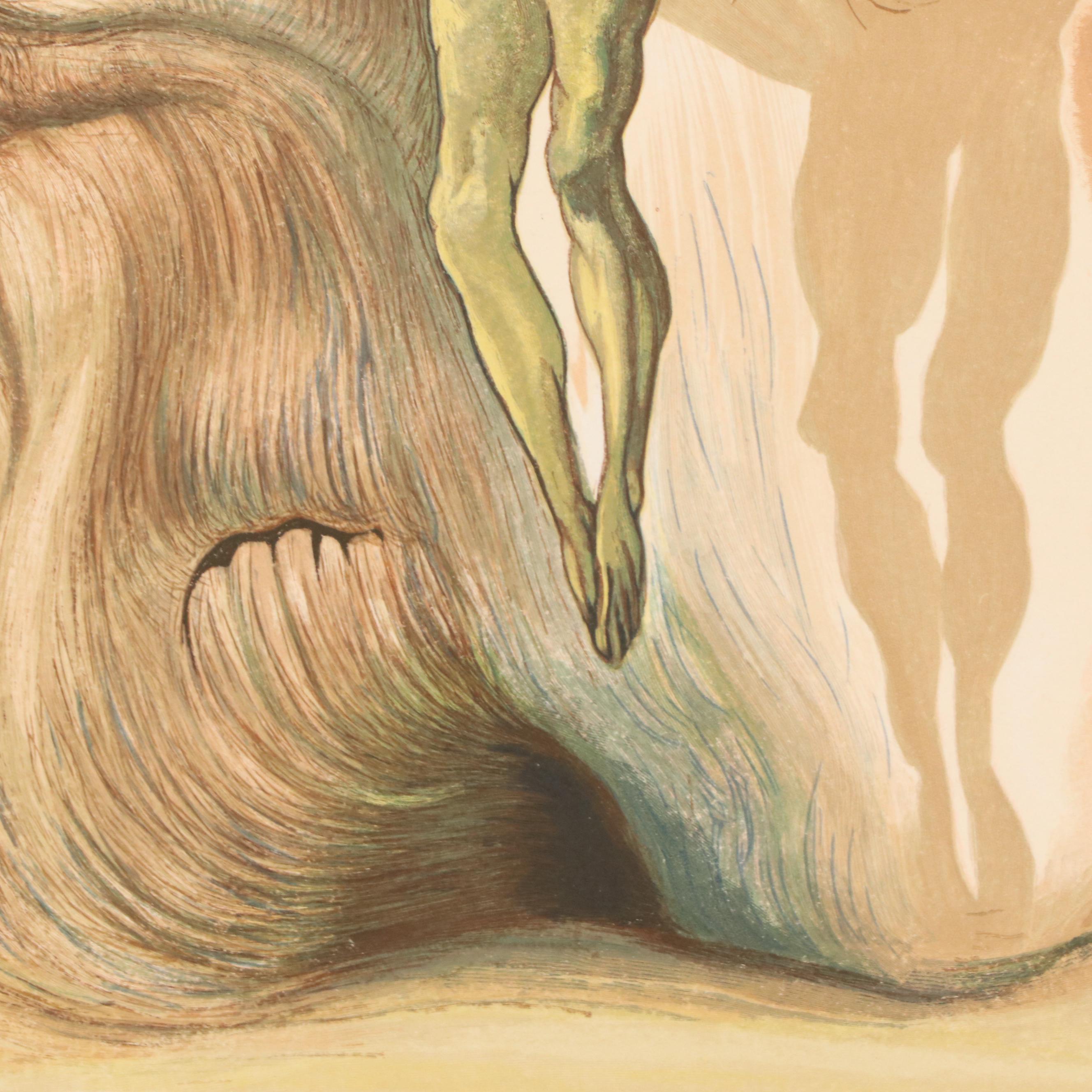 Salvador Dalí Wood Engraving "Hell Canto 27: Un Diable Logicien"