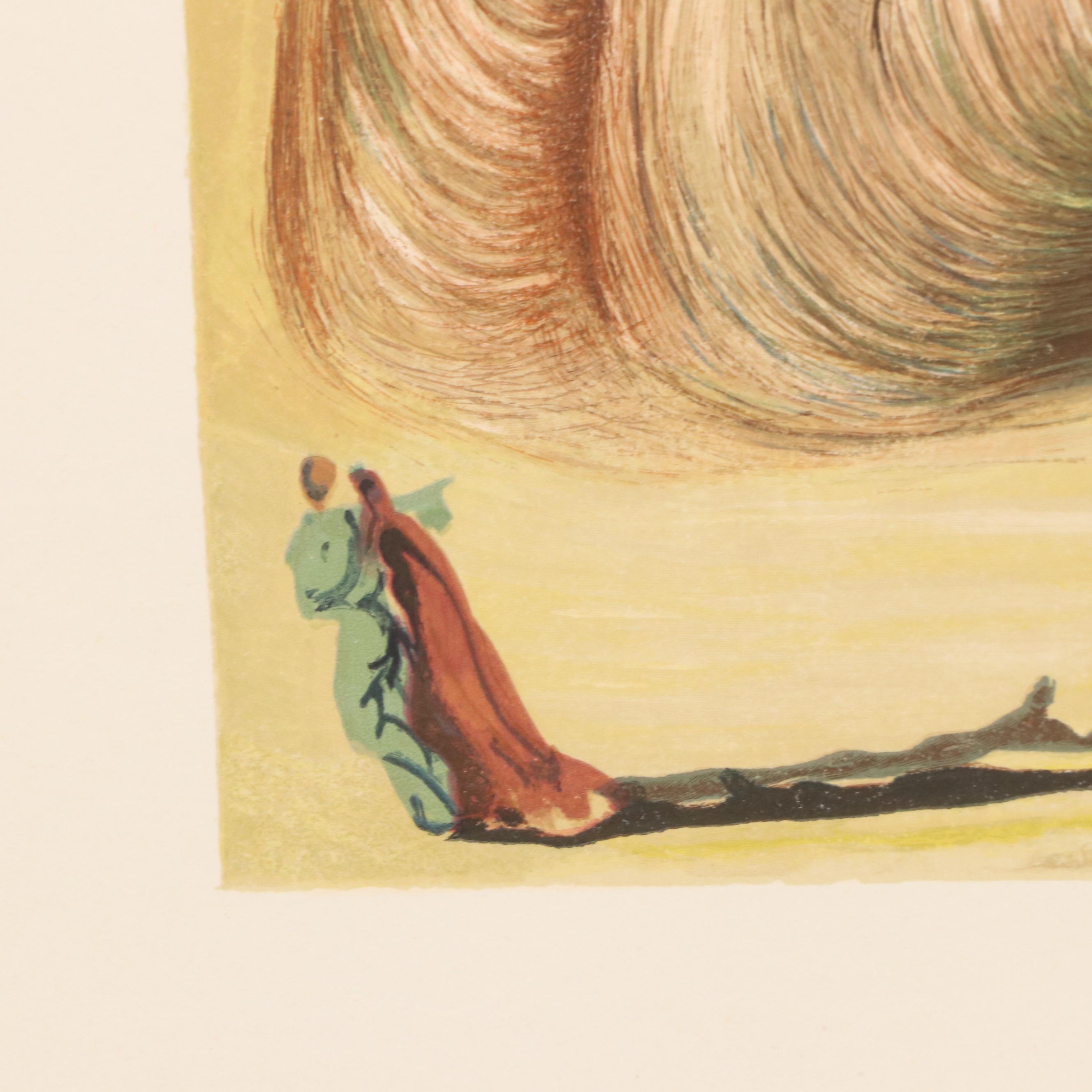 Salvador Dalí Wood Engraving "Hell Canto 27: Un Diable Logicien"