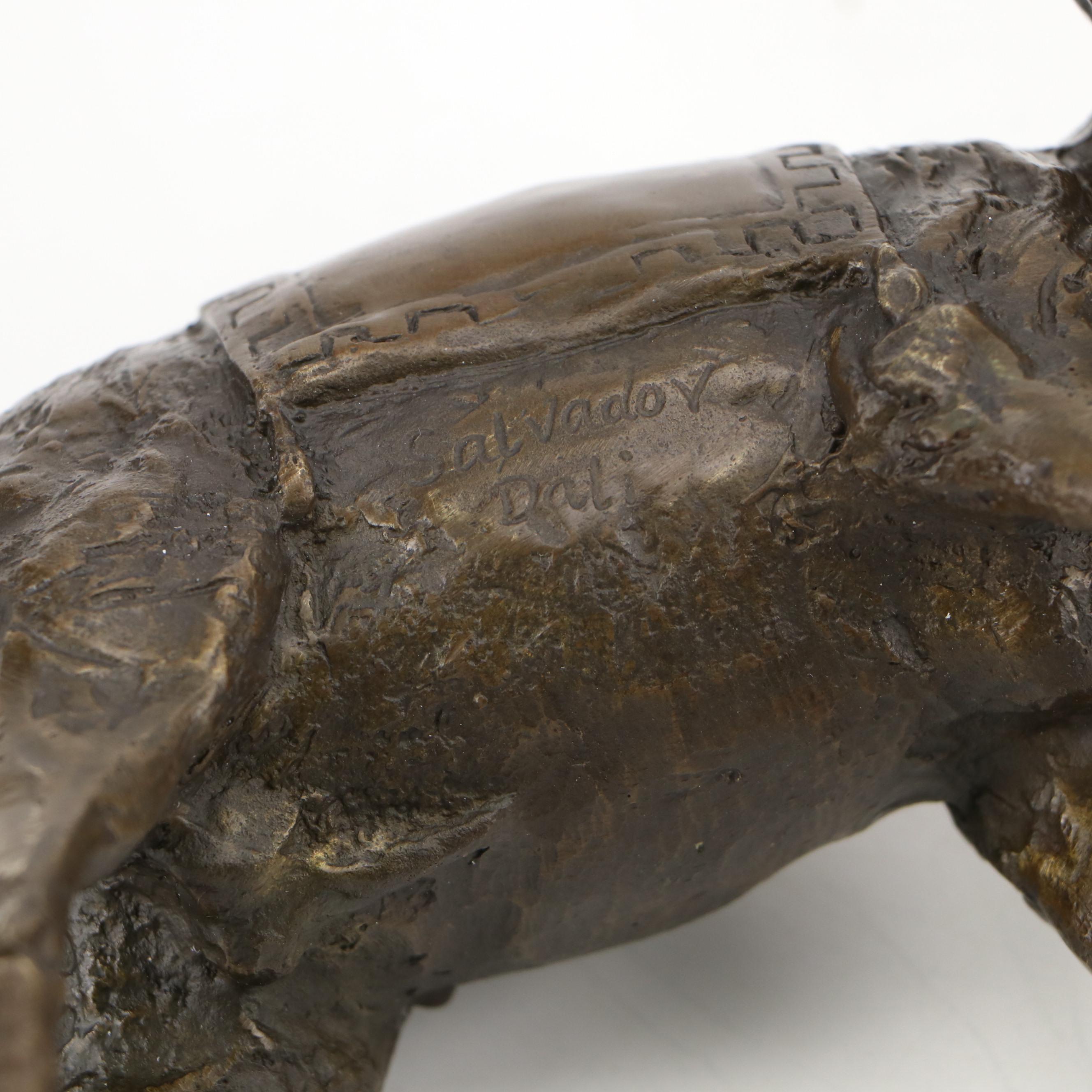 Cast Bronze Sculpture After Salvador Dalí "Triumphant Elephant"