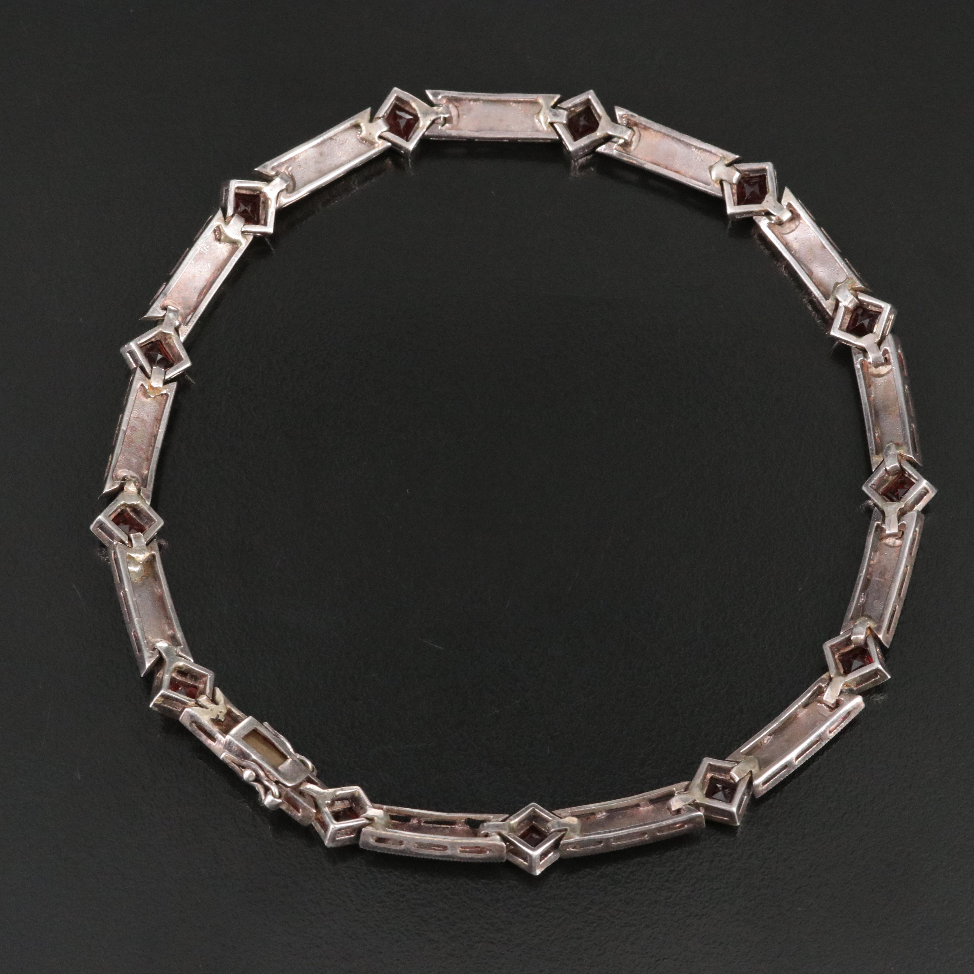 Vintage Garnet and Marcasite Choker Necklace