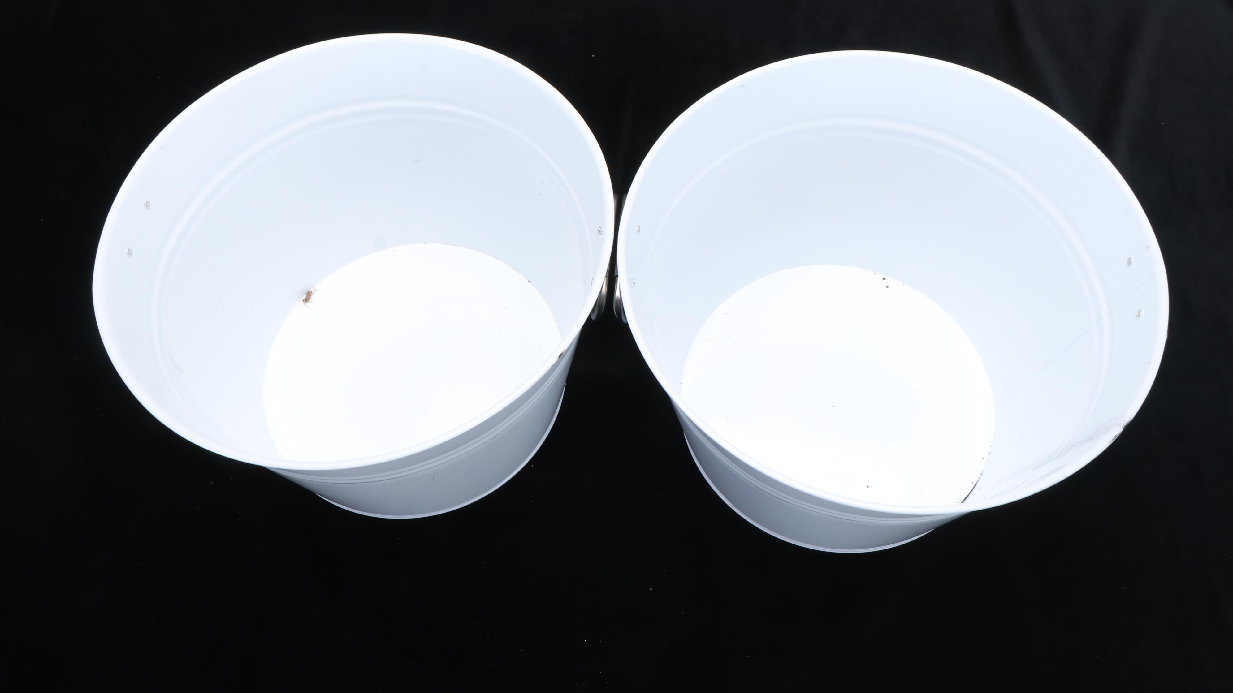 HD Designs Outdoors Metal Buckets with Wood Handled Tray and Pumpkins