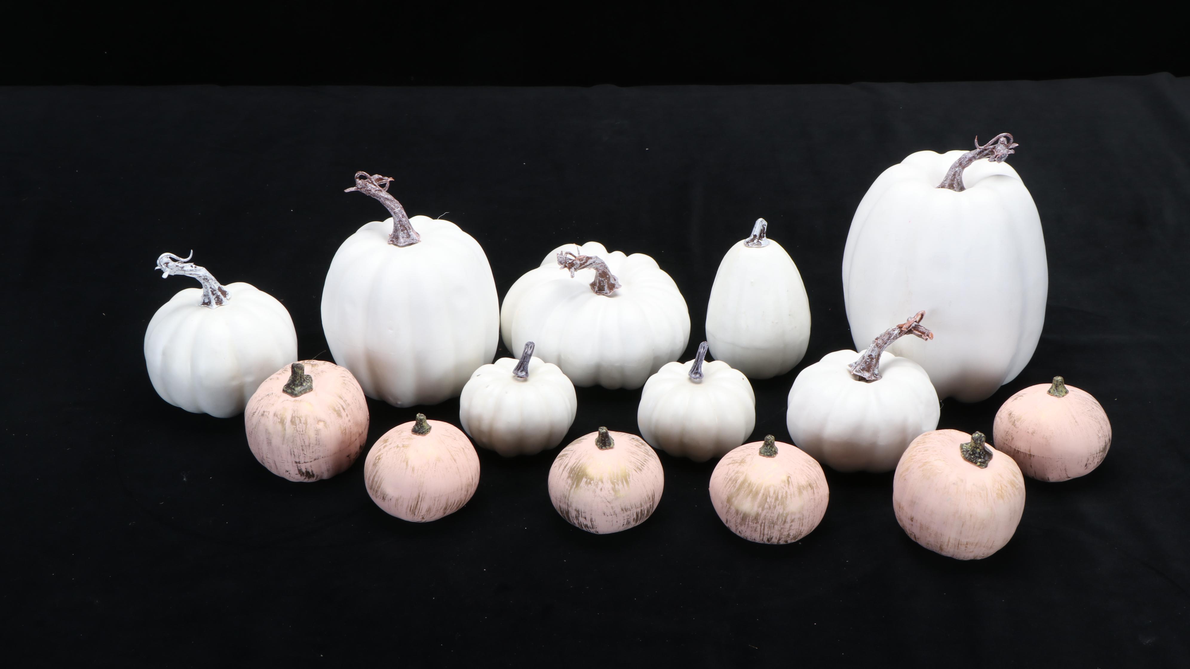 HD Designs Outdoors Metal Buckets with Wood Handled Tray and Pumpkins