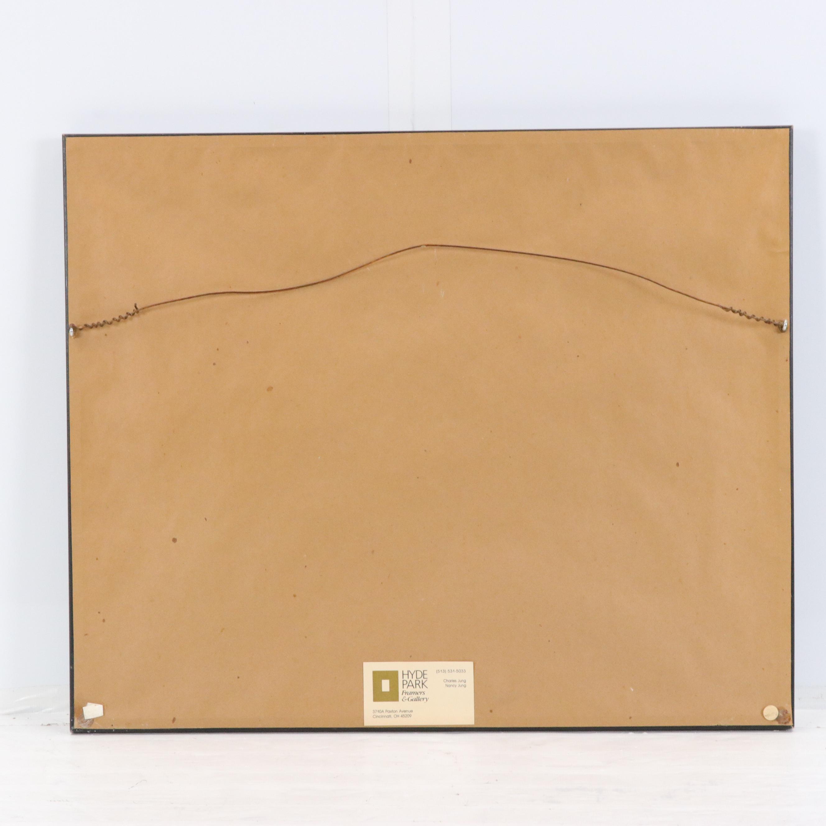 Harold Rigsby Offset Lithograph of Snow Leopard, Late 20th Century