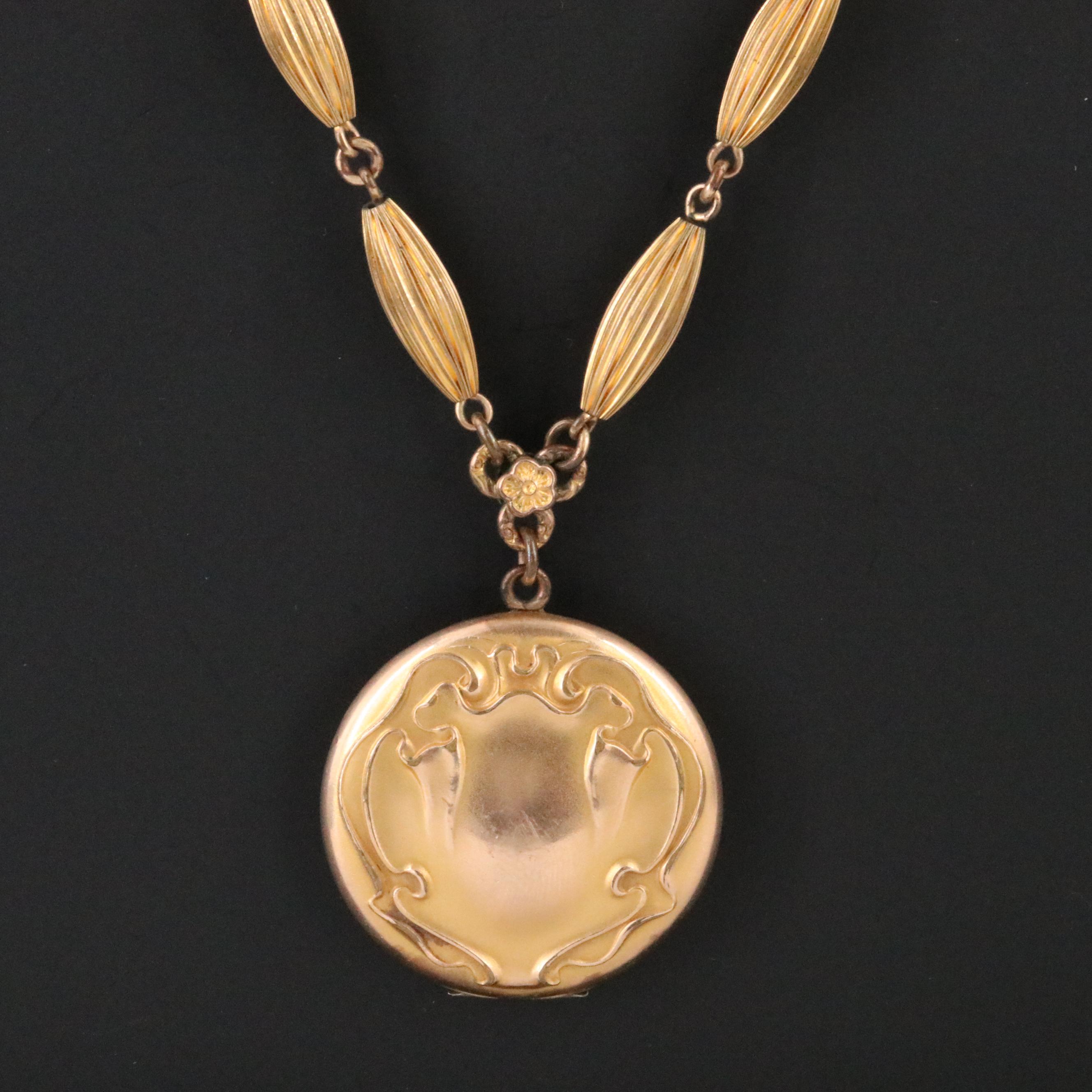 Art Nouveau Locket Necklace