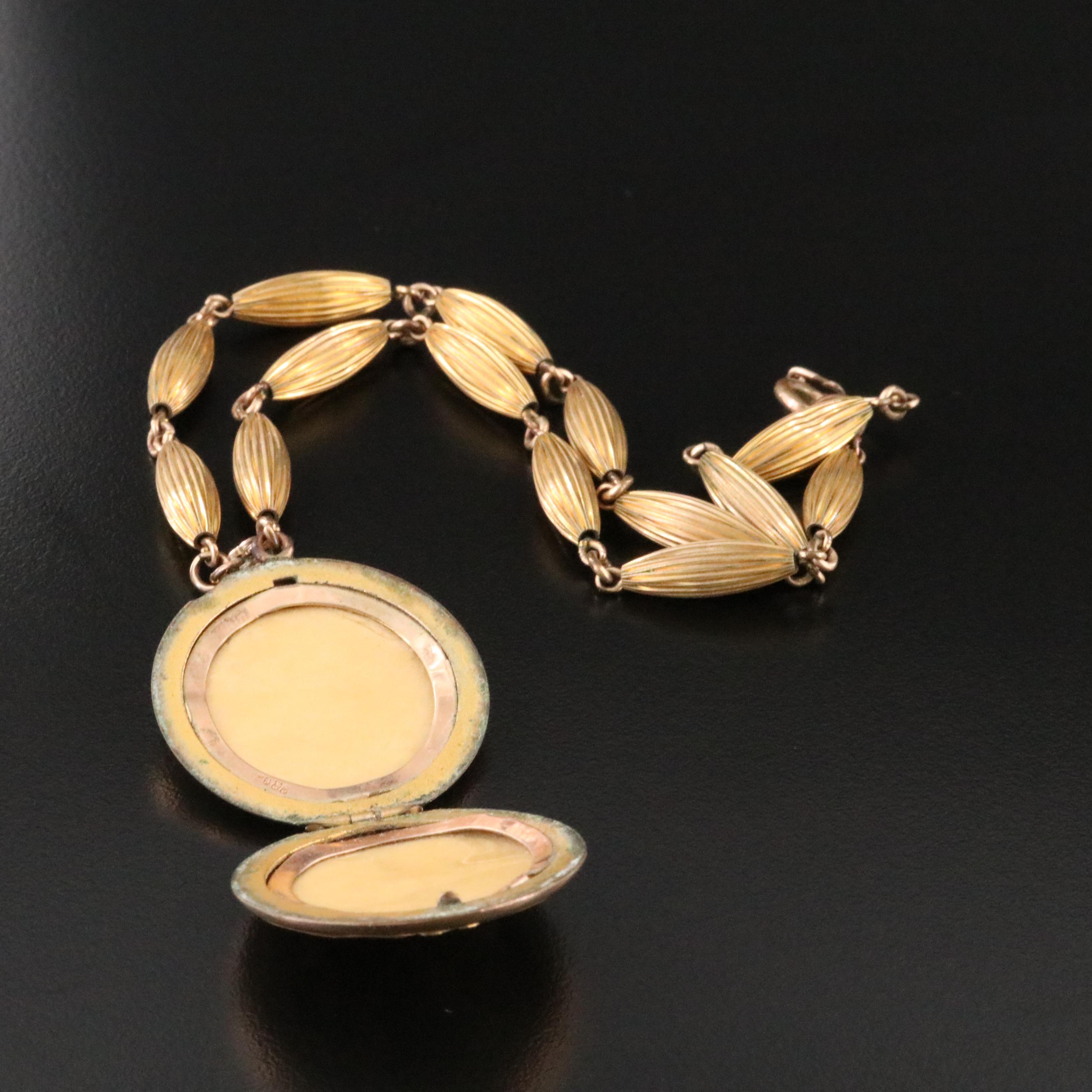 Art Nouveau Locket Necklace
