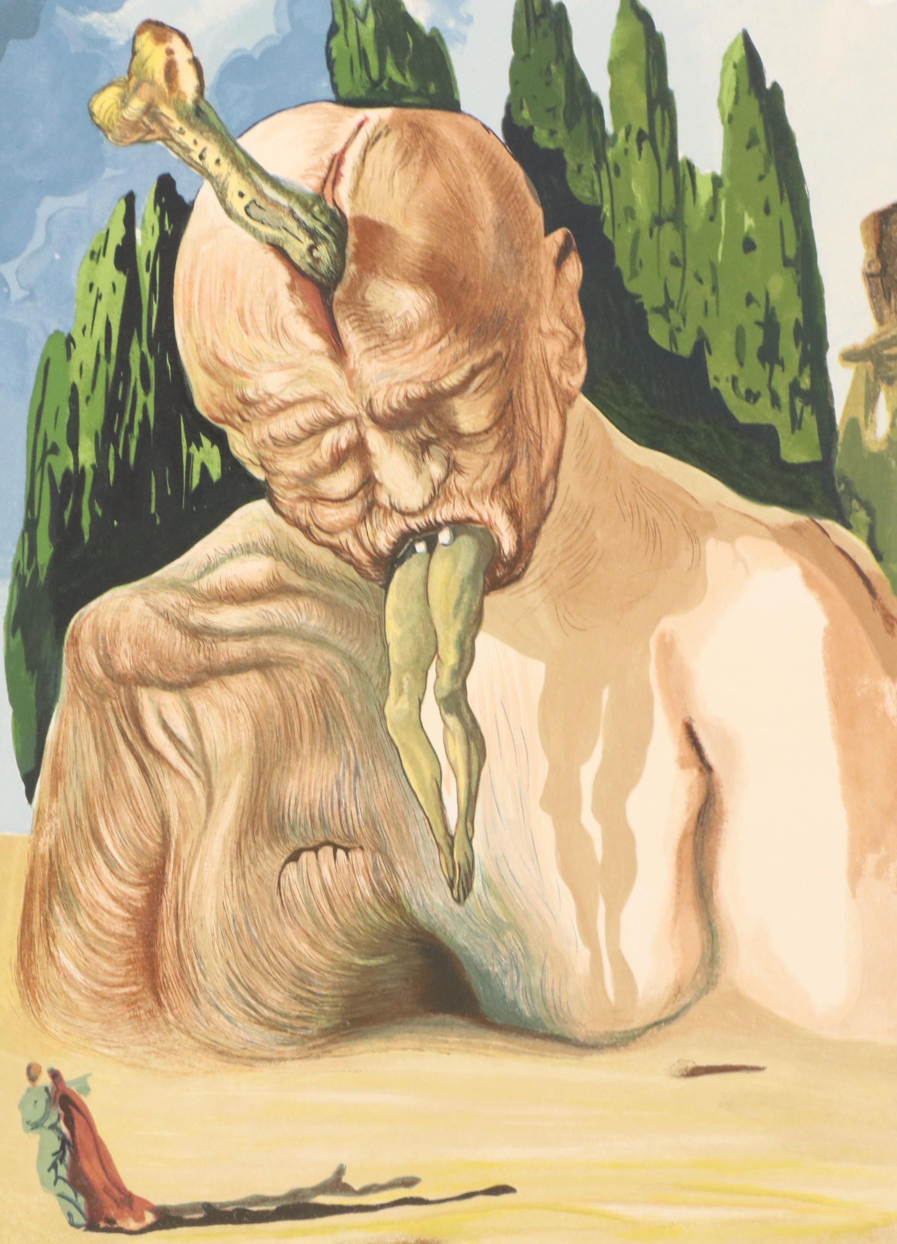 Salvador Dalí Wood Engraving "Hell Canto 27: Un Diable Logicien"