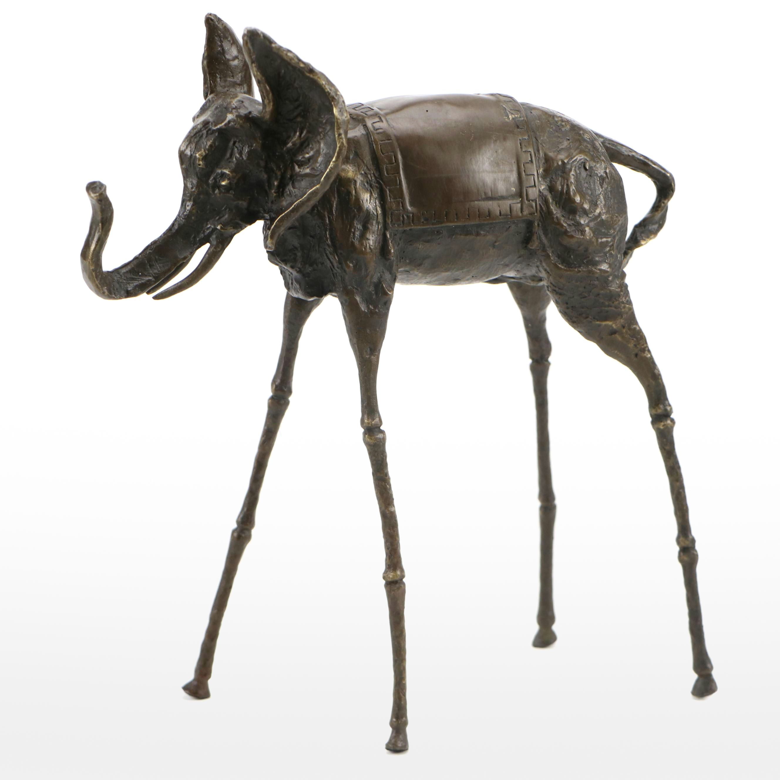 Cast Bronze Sculpture After Salvador Dalí "Triumphant Elephant"
