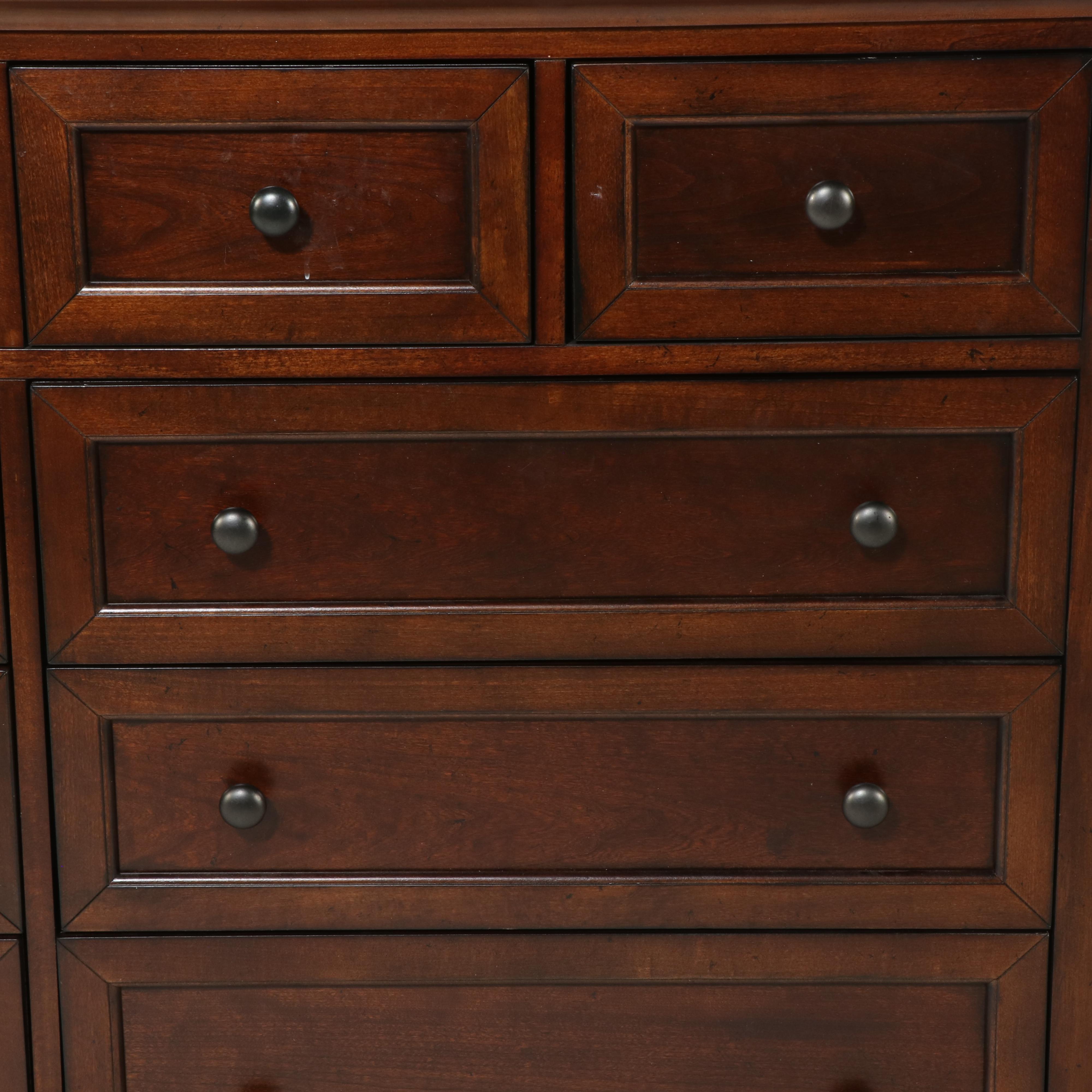 Home Meridian International Shaker Style Walnut Finish Chest of Drawers