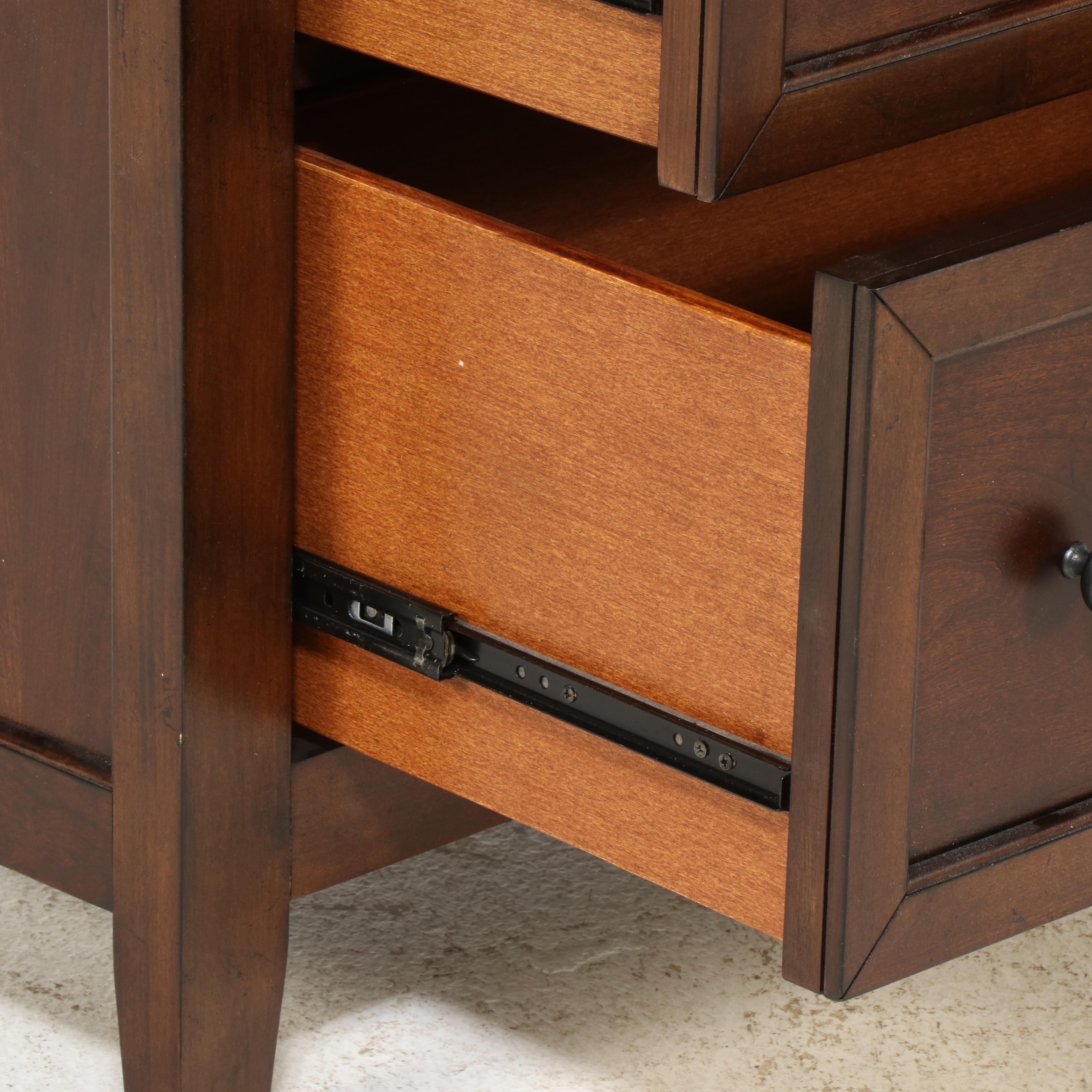 Home Meridian International Shaker Style Walnut Finish Chest of Drawers