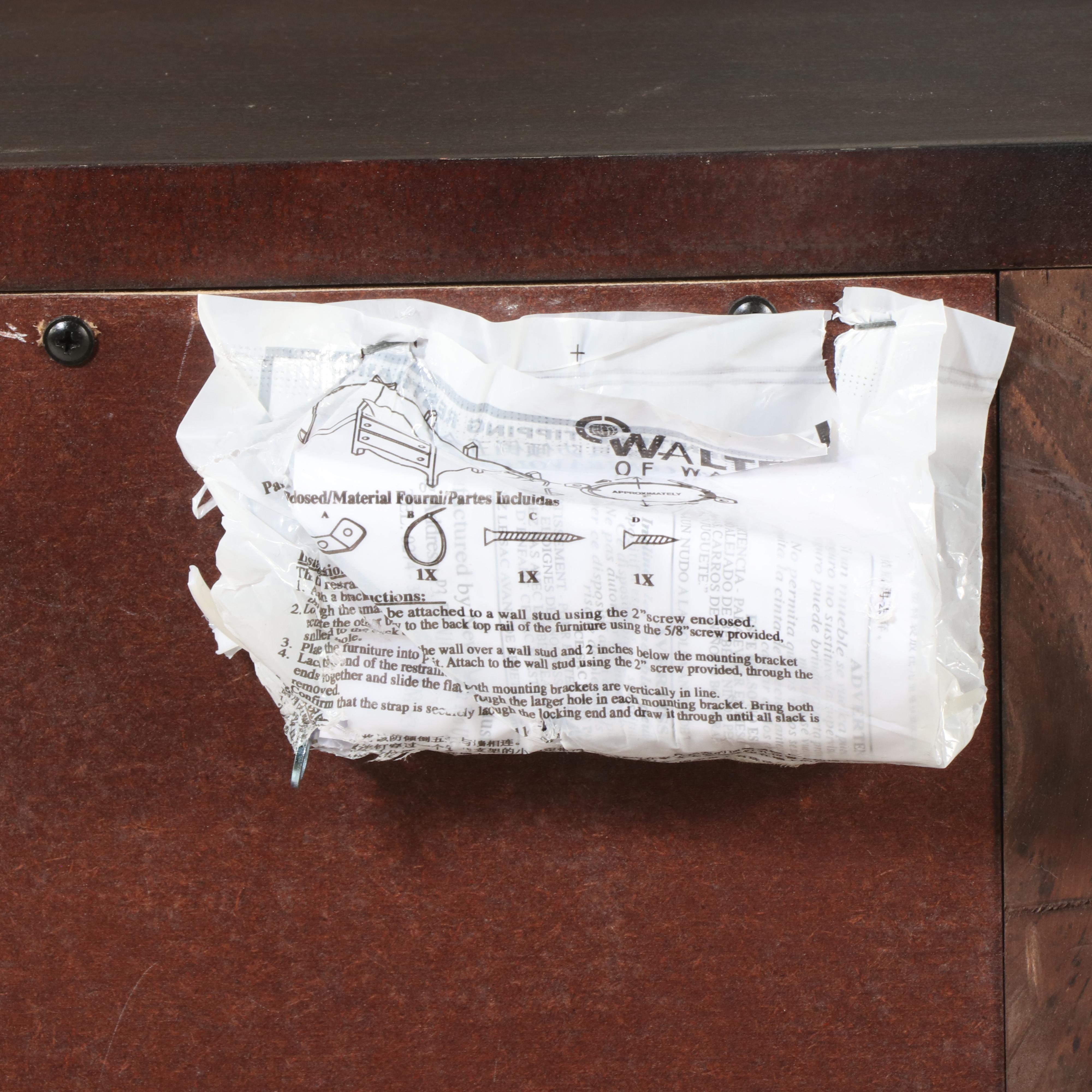 Home Meridian International Shaker Style Walnut Finish Chest of Drawers