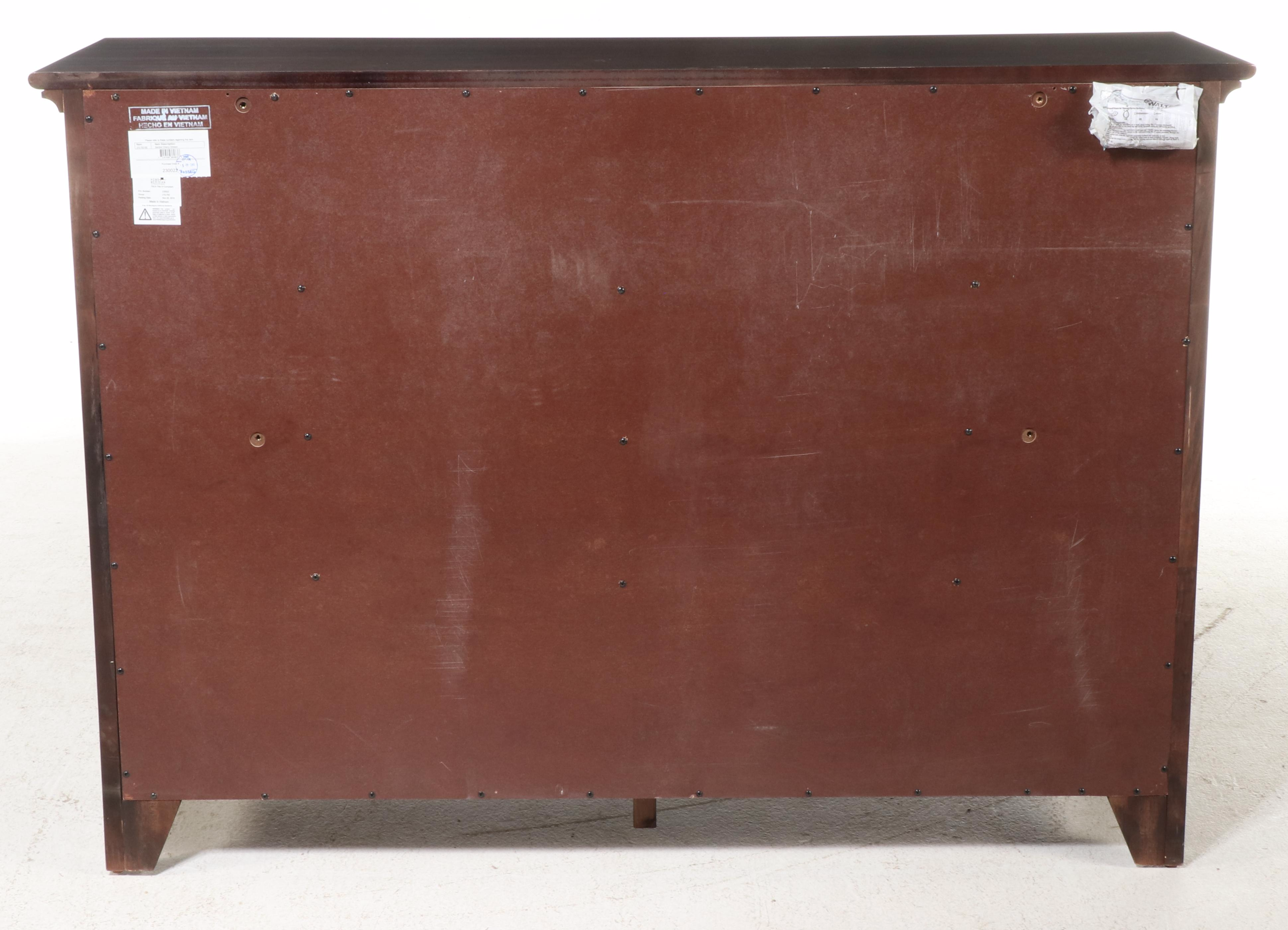 Home Meridian International Shaker Style Walnut Finish Chest of Drawers