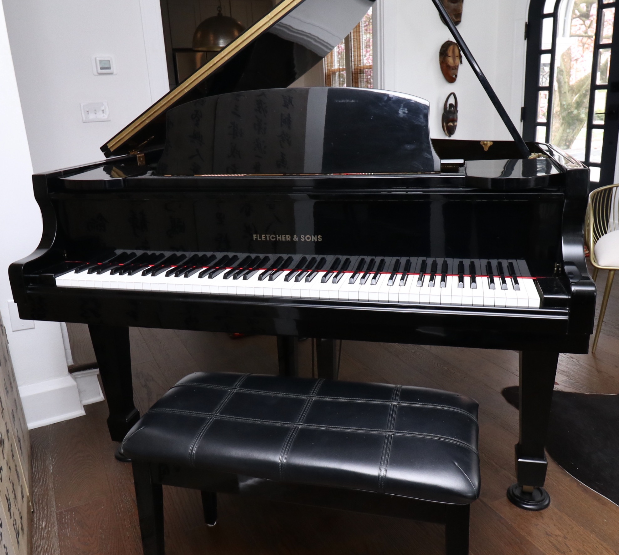 Fletcher & Sons Hyundai G-80A Gloss Black Baby Grand Piano and Bench