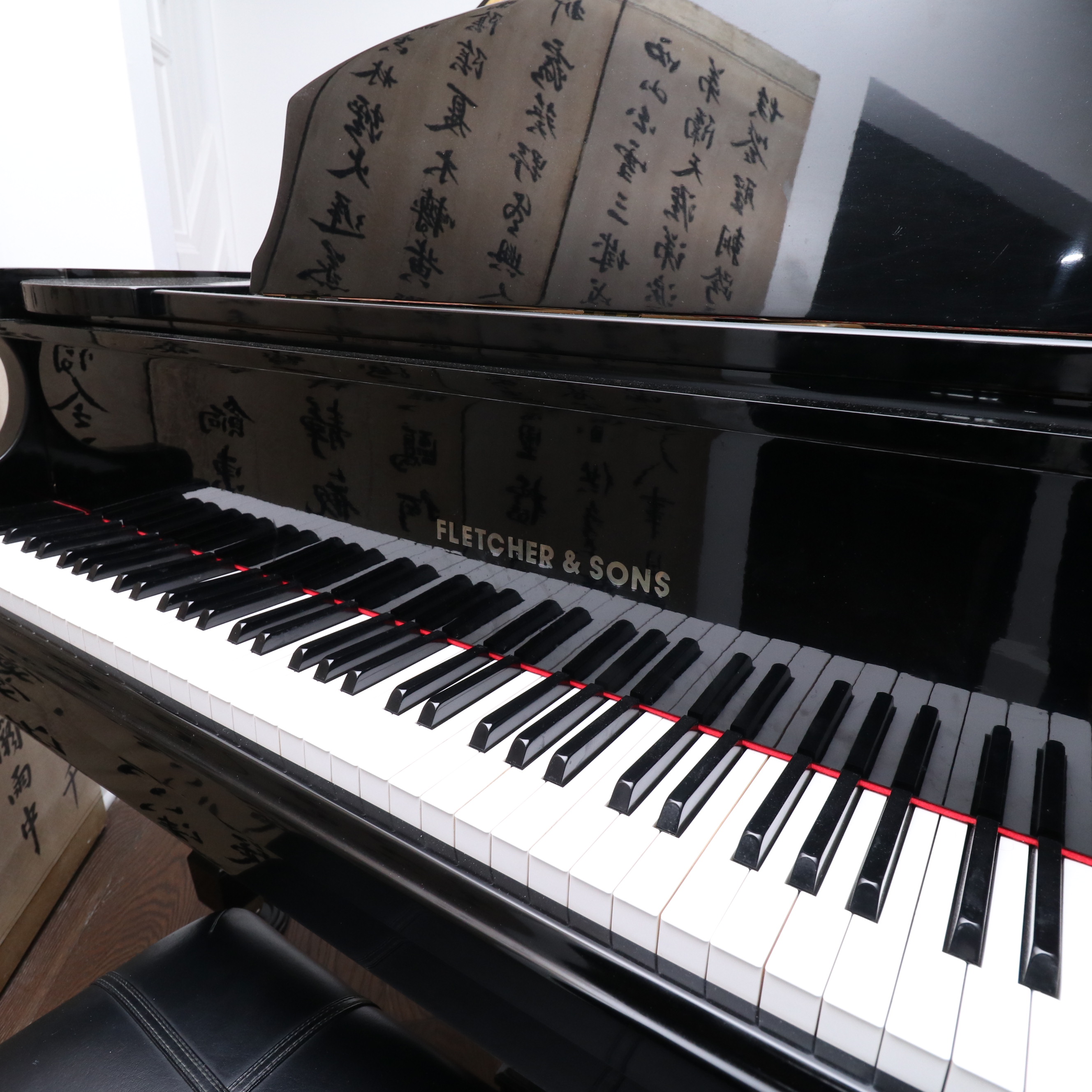 Fletcher & Sons Hyundai G-80A Gloss Black Baby Grand Piano and Bench