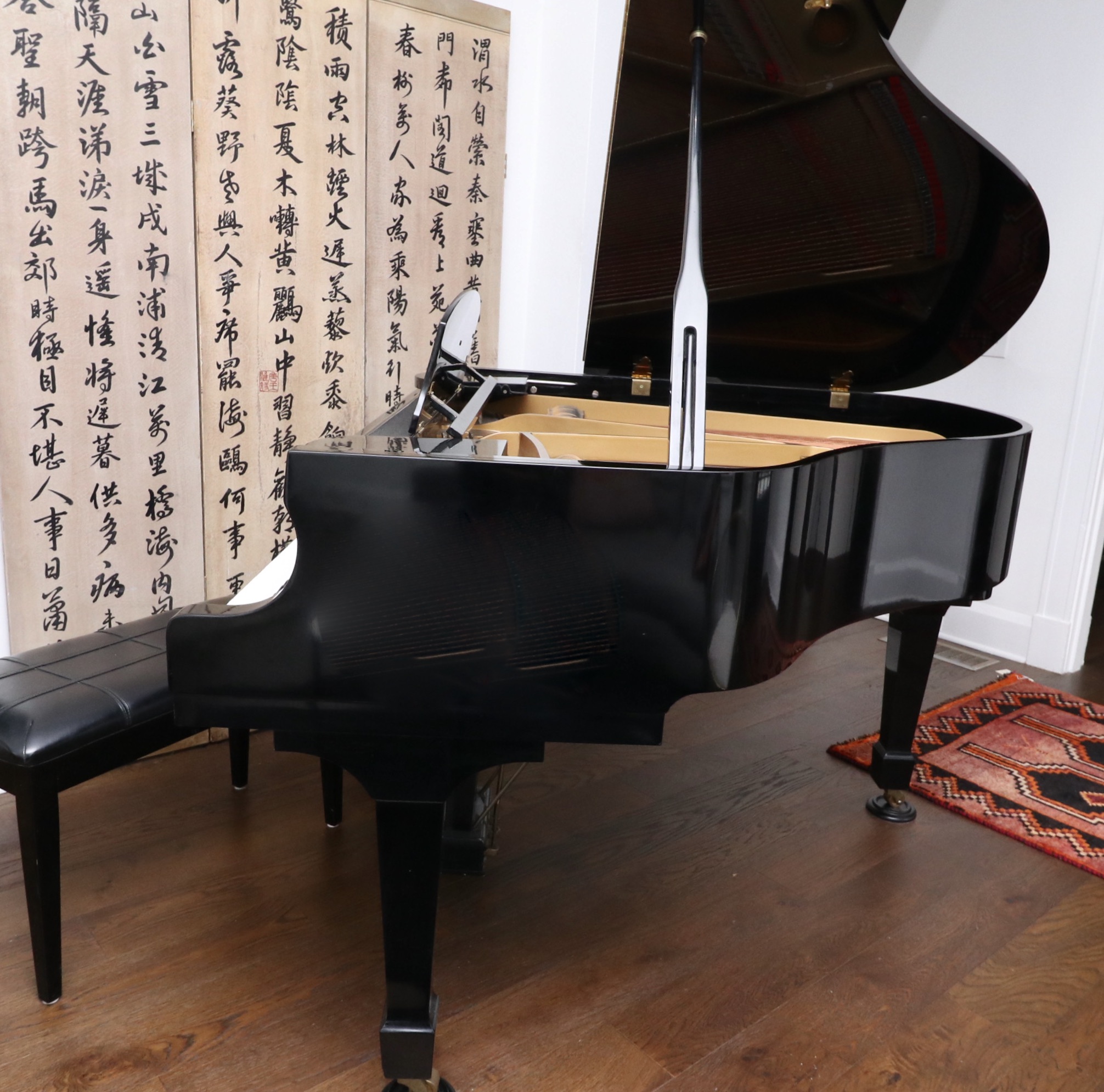 Fletcher & Sons Hyundai G-80A Gloss Black Baby Grand Piano and Bench