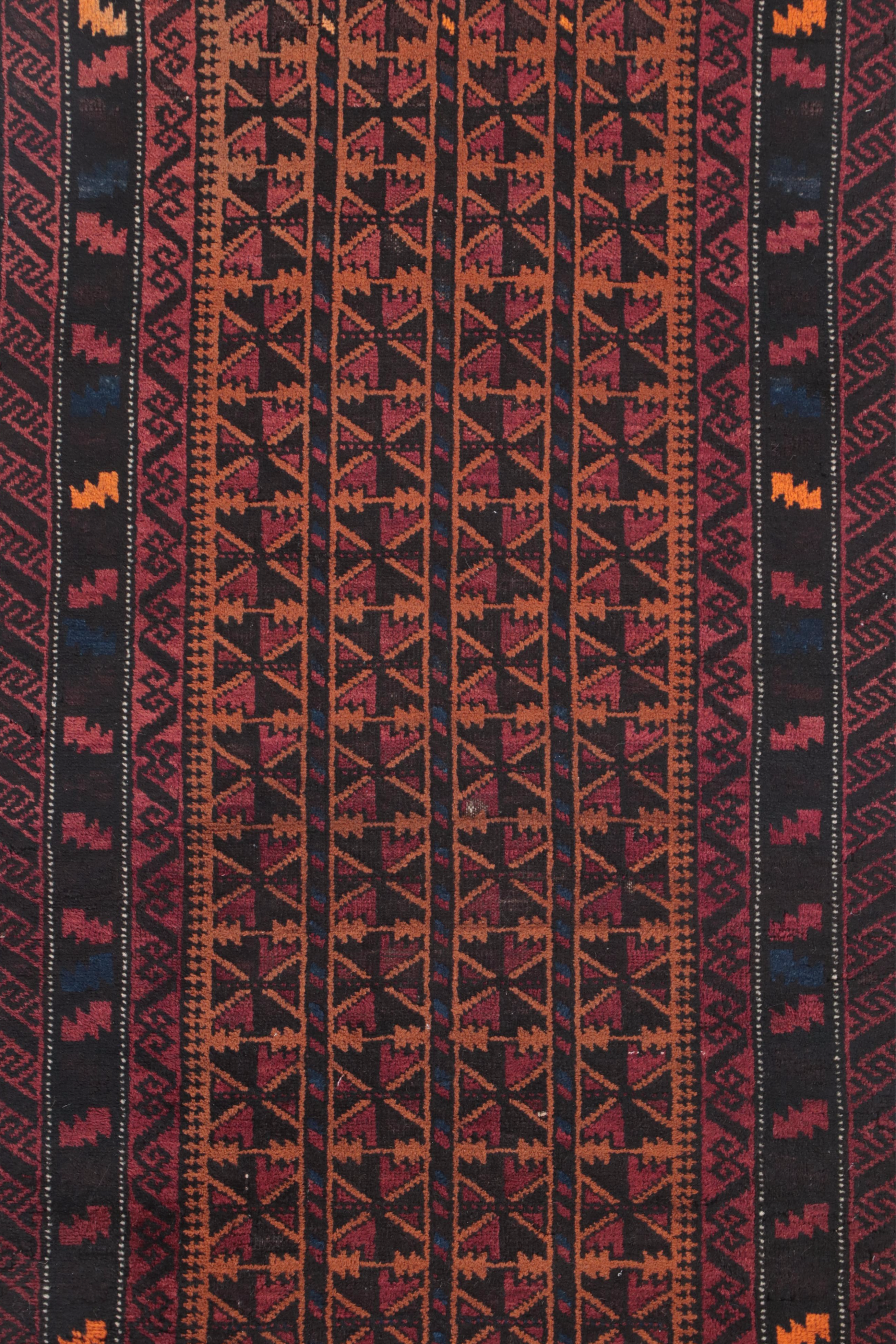 2'11 x 6' Hand-Knotted Afghan Baluch Carpet Runner