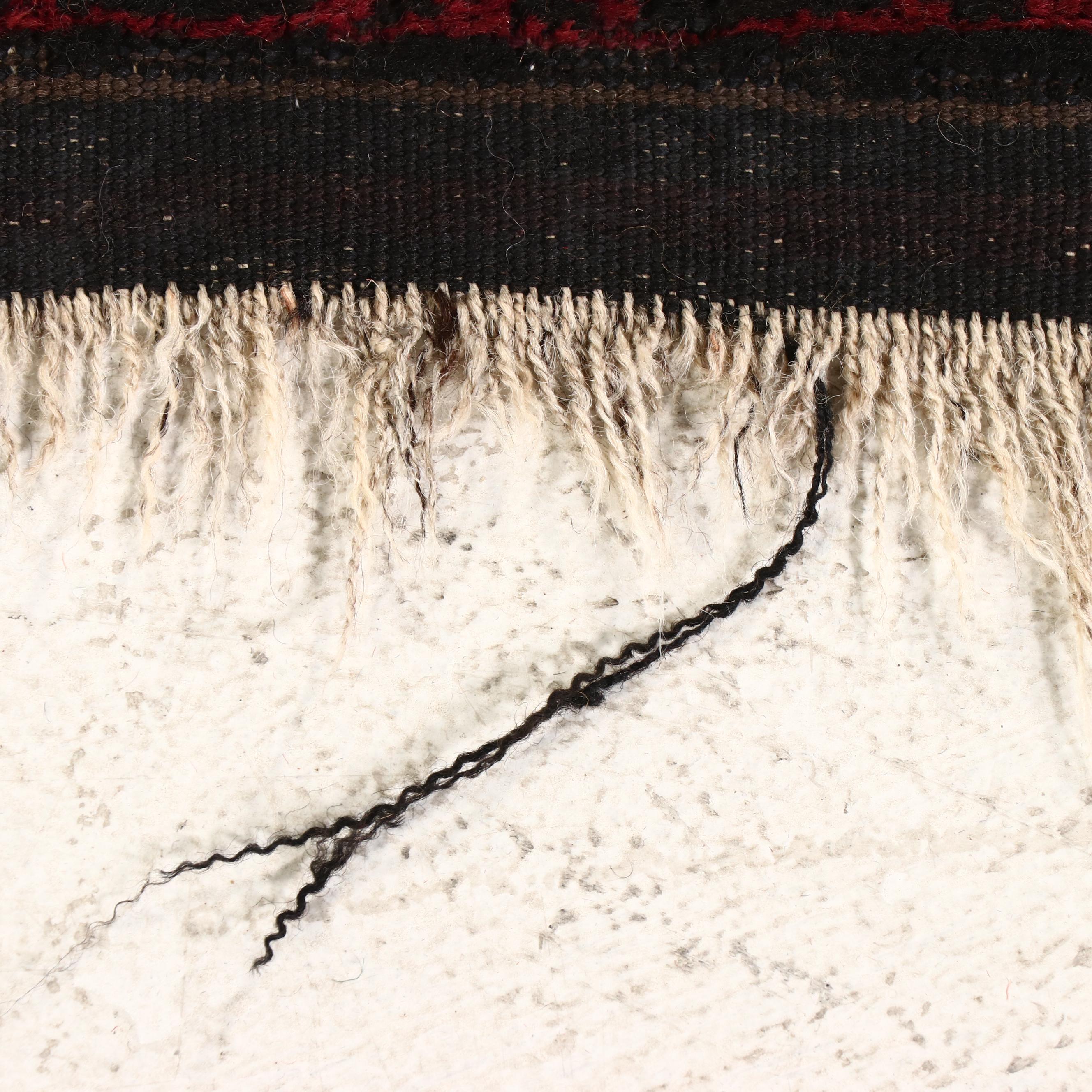 2'11 x 6' Hand-Knotted Afghan Baluch Carpet Runner