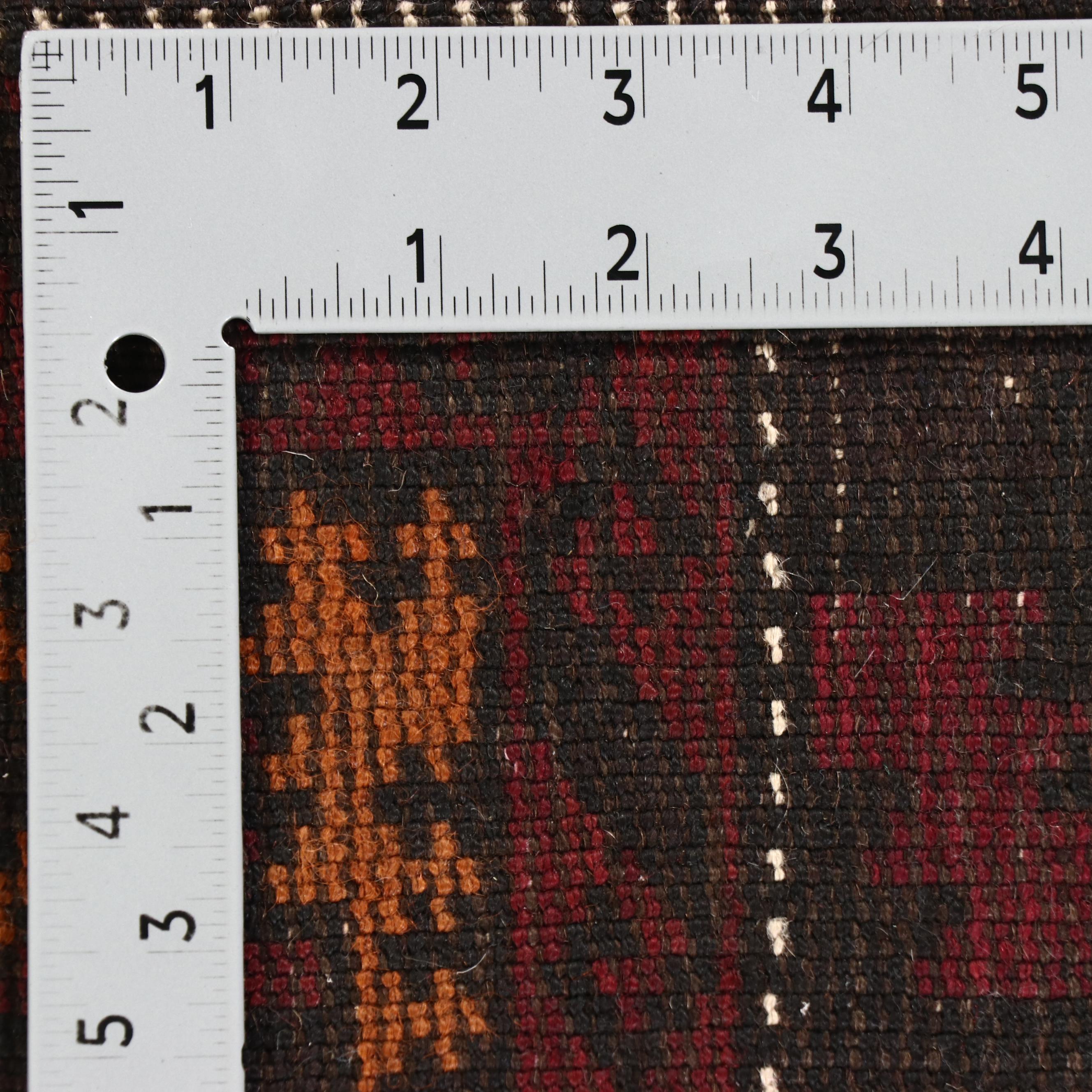 2'11 x 6' Hand-Knotted Afghan Baluch Carpet Runner