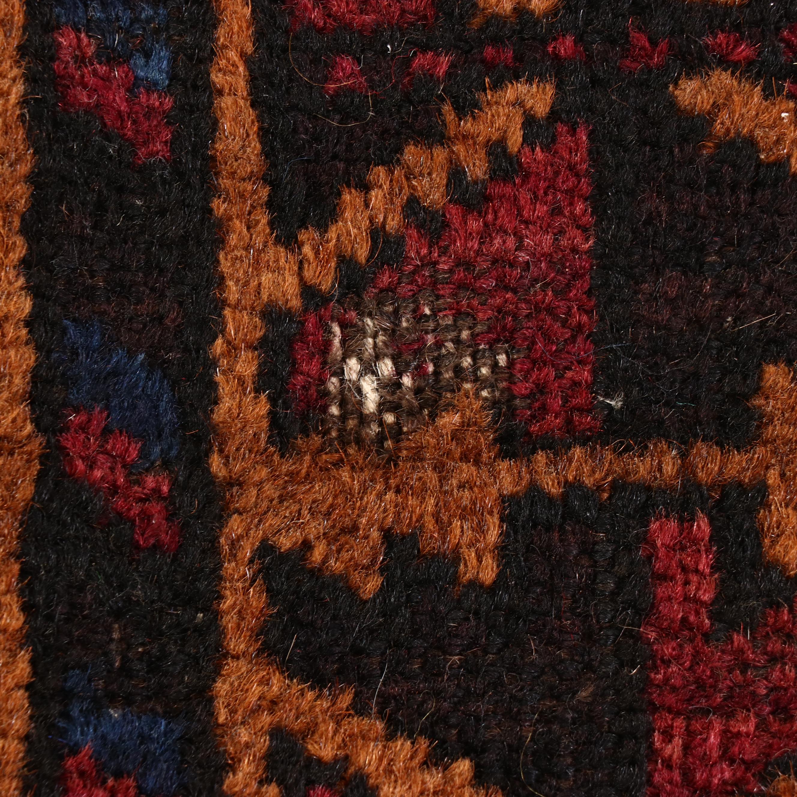 2'11 x 6' Hand-Knotted Afghan Baluch Carpet Runner