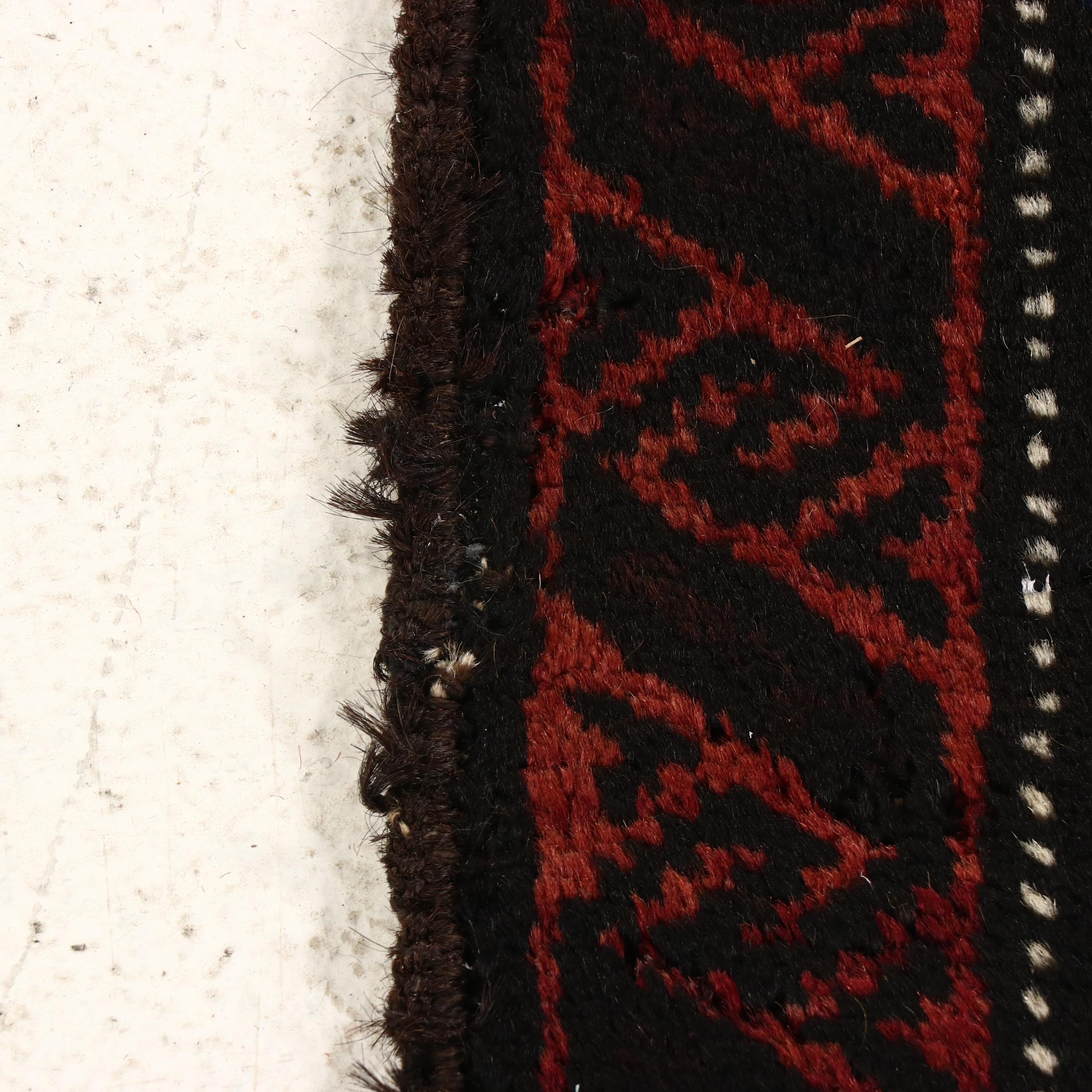 2'11 x 6' Hand-Knotted Afghan Baluch Carpet Runner