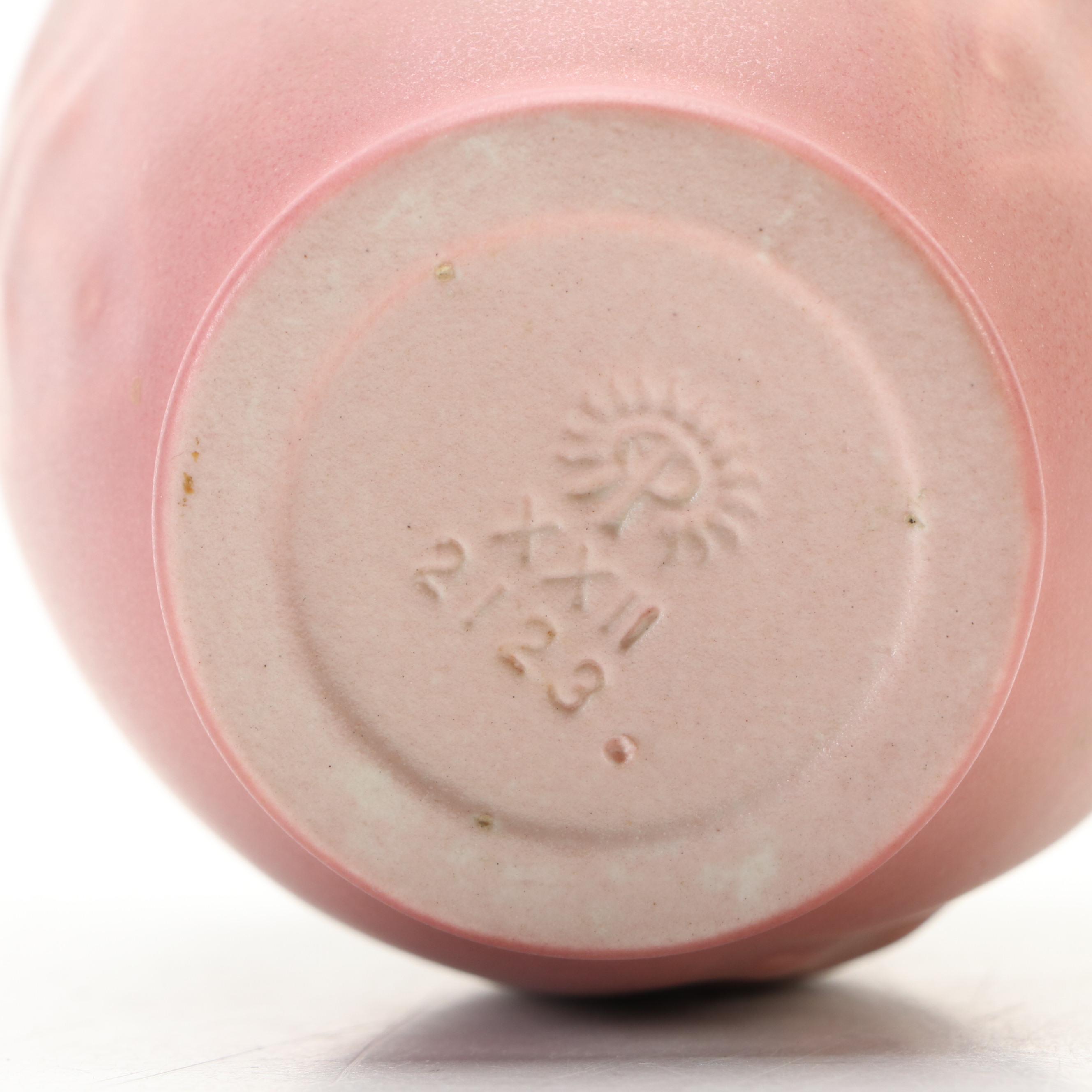 Rookwood Pottery Frogskin Glaze Ceramic Bleeding Heart Vase, 1922