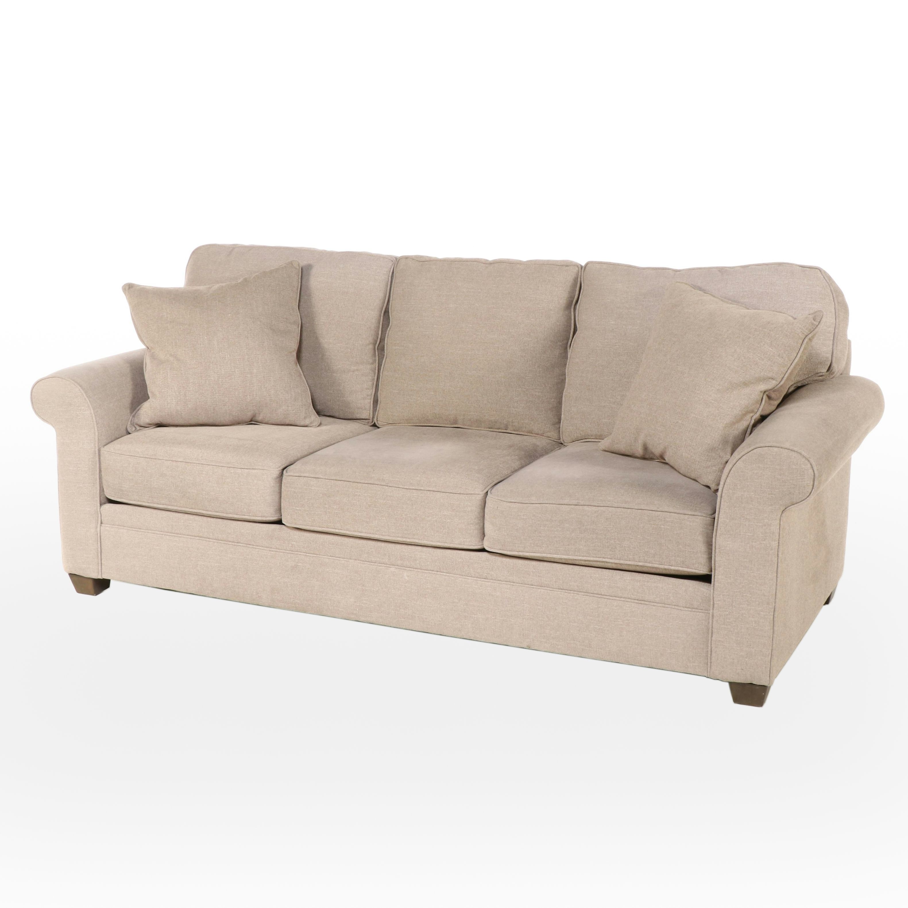 Haverty's "Sandy" Upholstered Roll-Arm Sofa