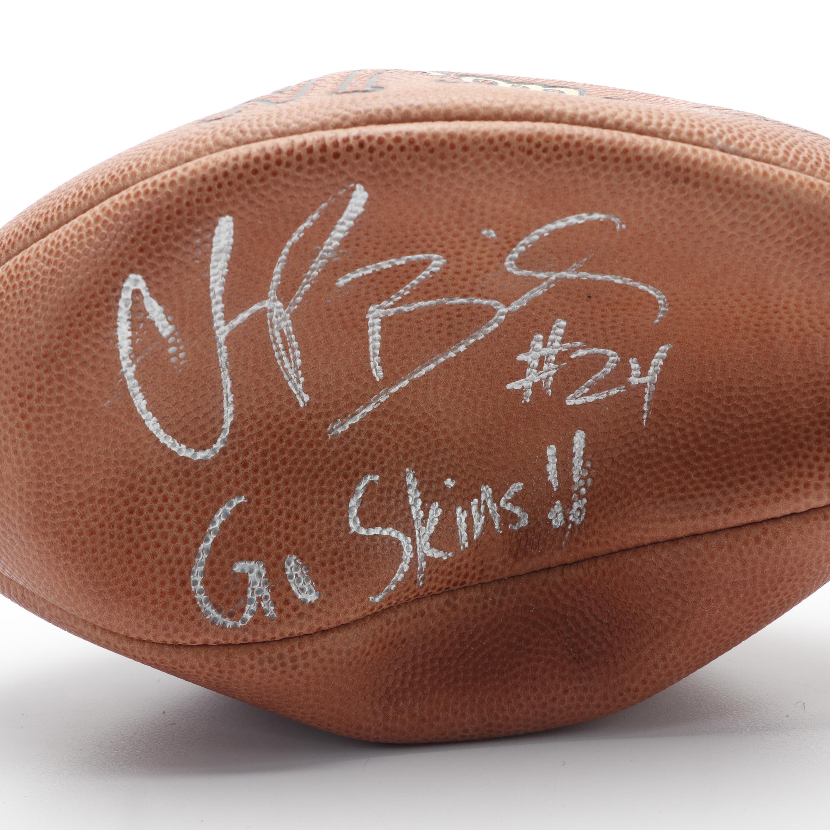 Champ Bailey, Malcolm Kelly, and Other Signed Wilson NFL Footballs with More