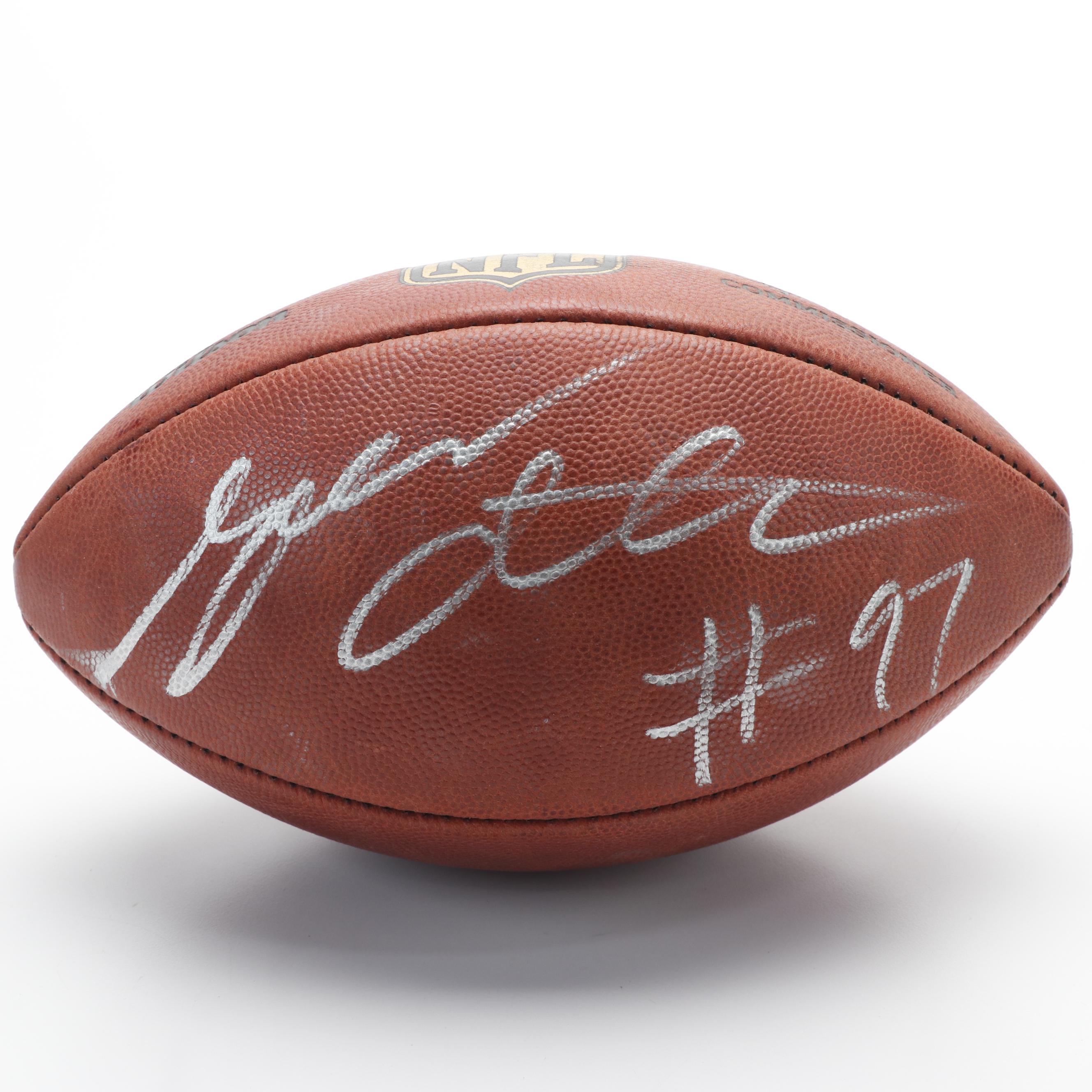 Champ Bailey, Malcolm Kelly, and Other Signed Wilson NFL Footballs with More