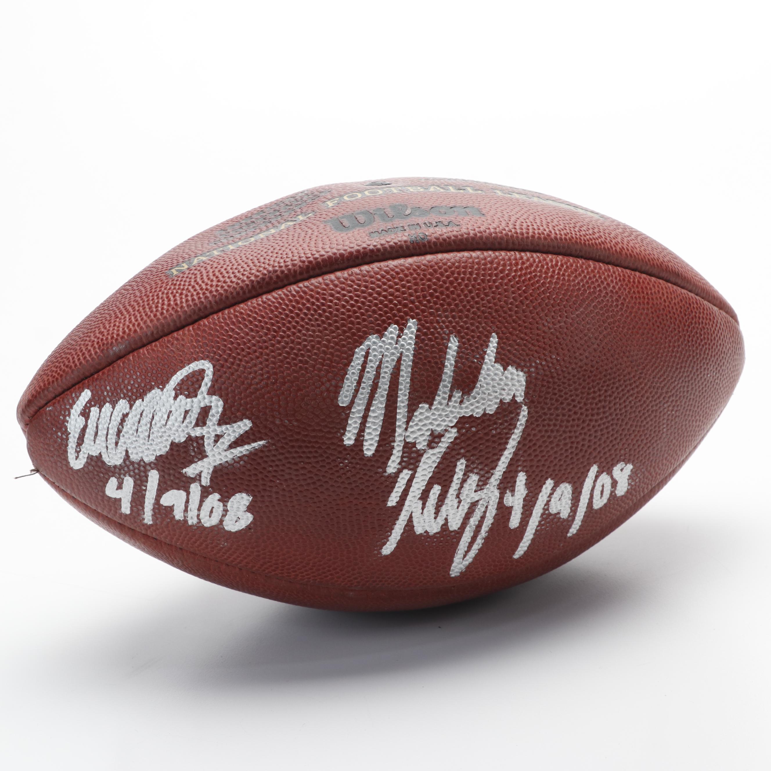 Champ Bailey, Malcolm Kelly, and Other Signed Wilson NFL Footballs with More
