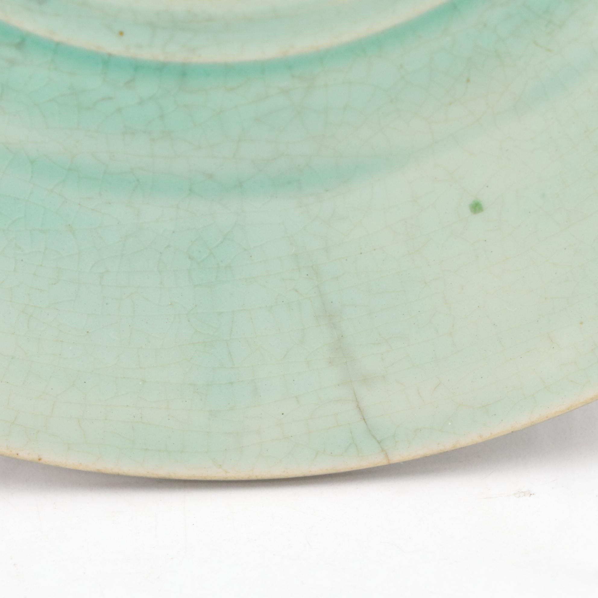 H. Boulenger & Cie Majolica Plates & Candle Holder