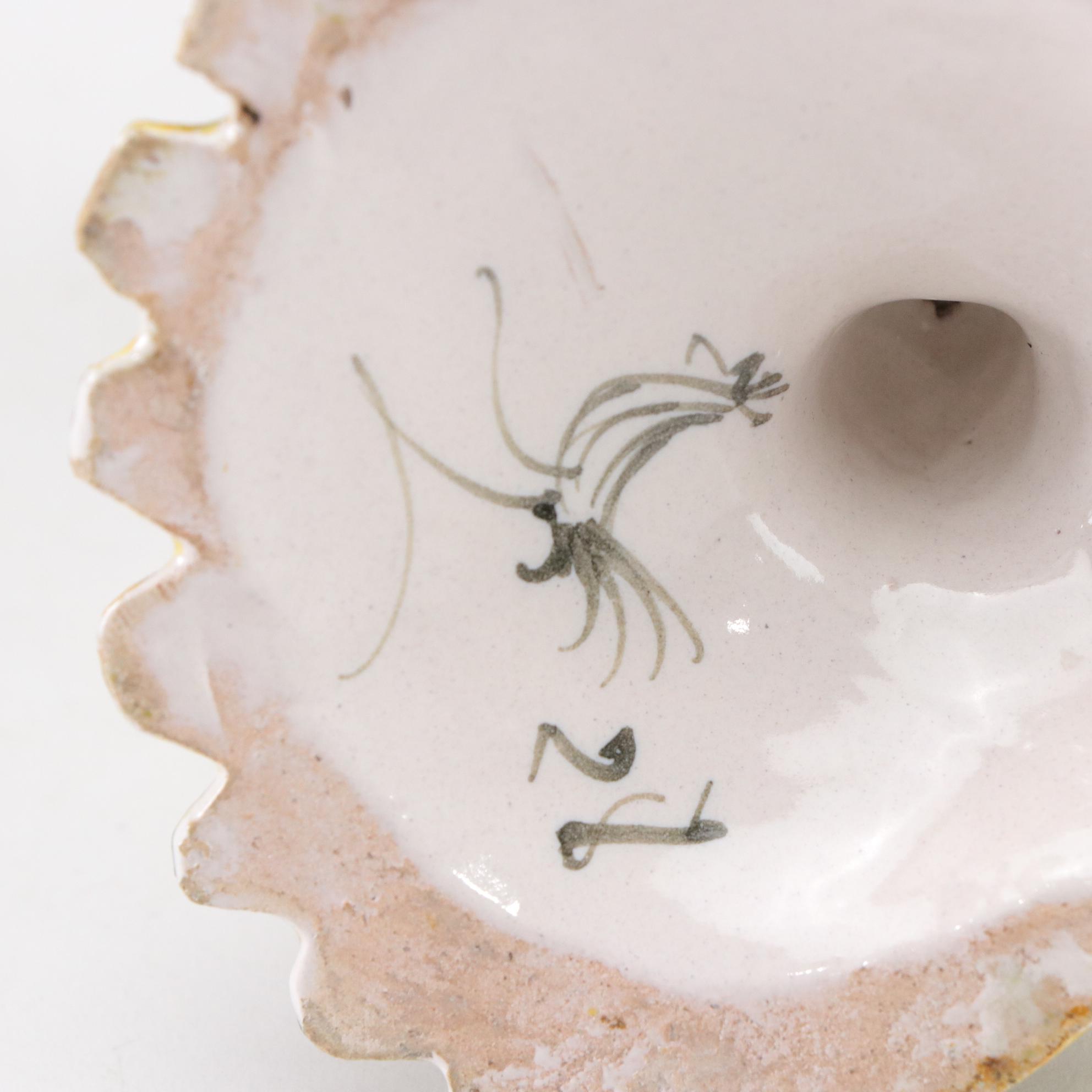 H. Boulenger & Cie Majolica Plates & Candle Holder