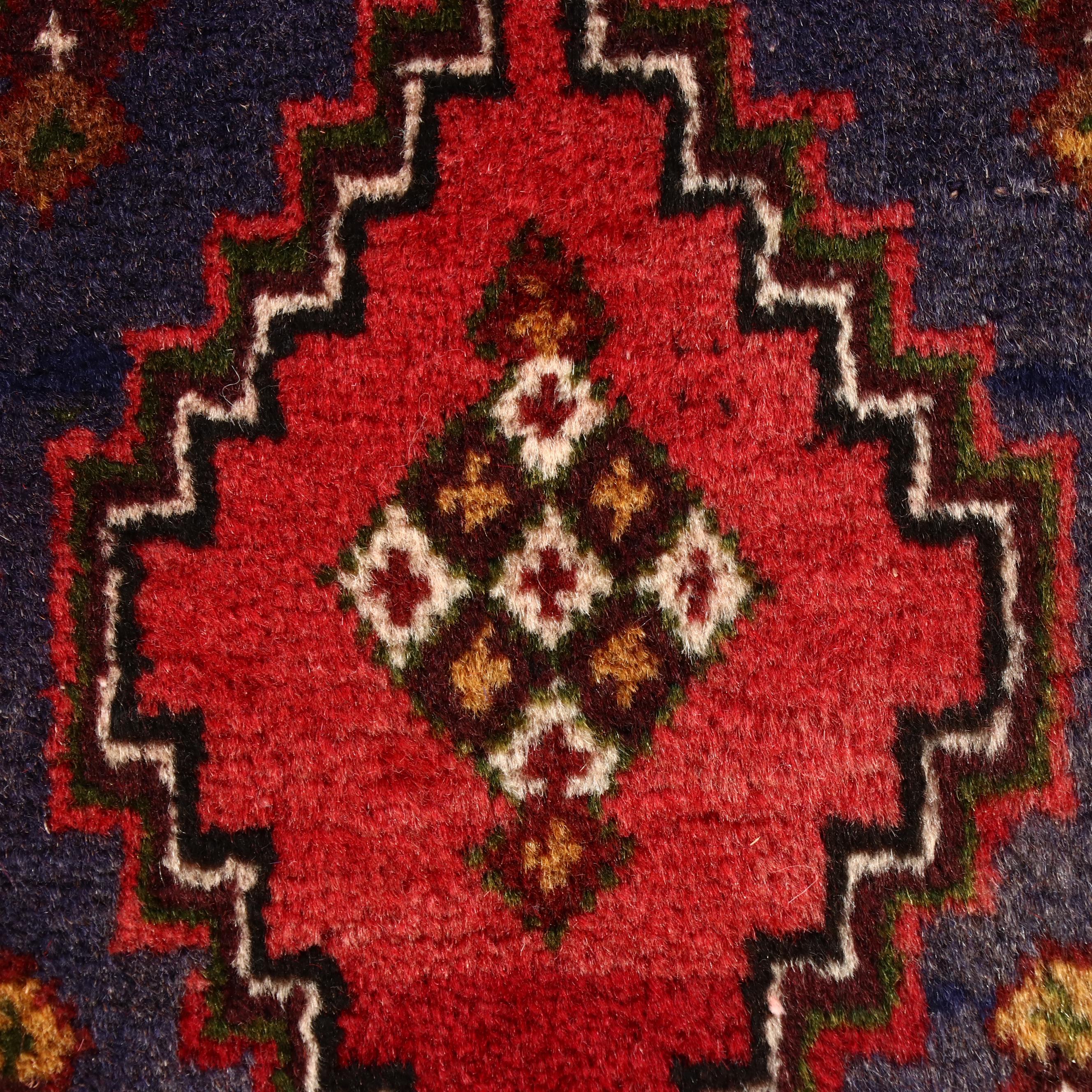 3'4 x 7'10 Hand-Knotted Caucasian Kazak Area Rug