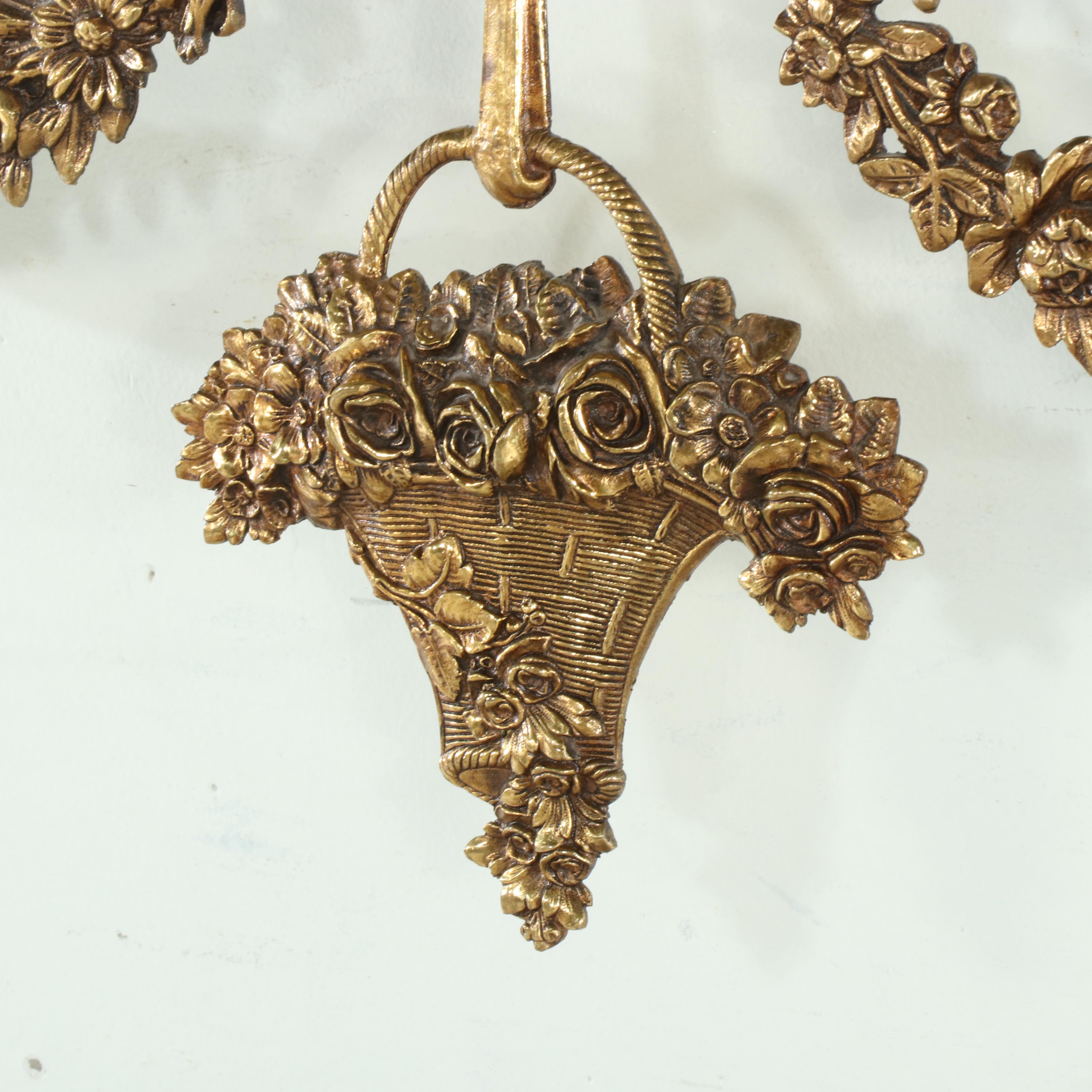 French Belle Époque Gilt Metal Full Size Bed with Glass Headboard