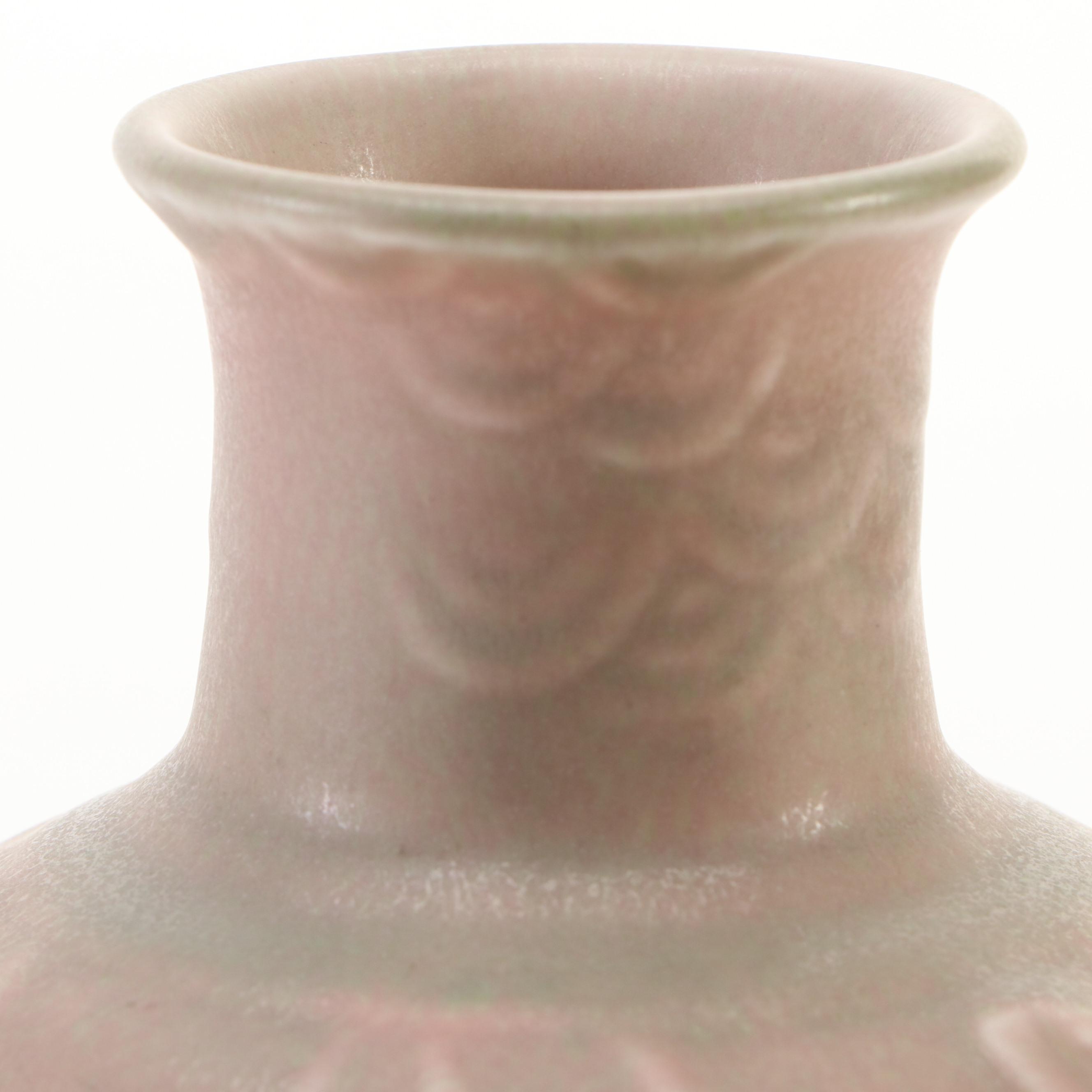 Rookwood Pottery Matte Glaze Butterfly Production Vase, 1936