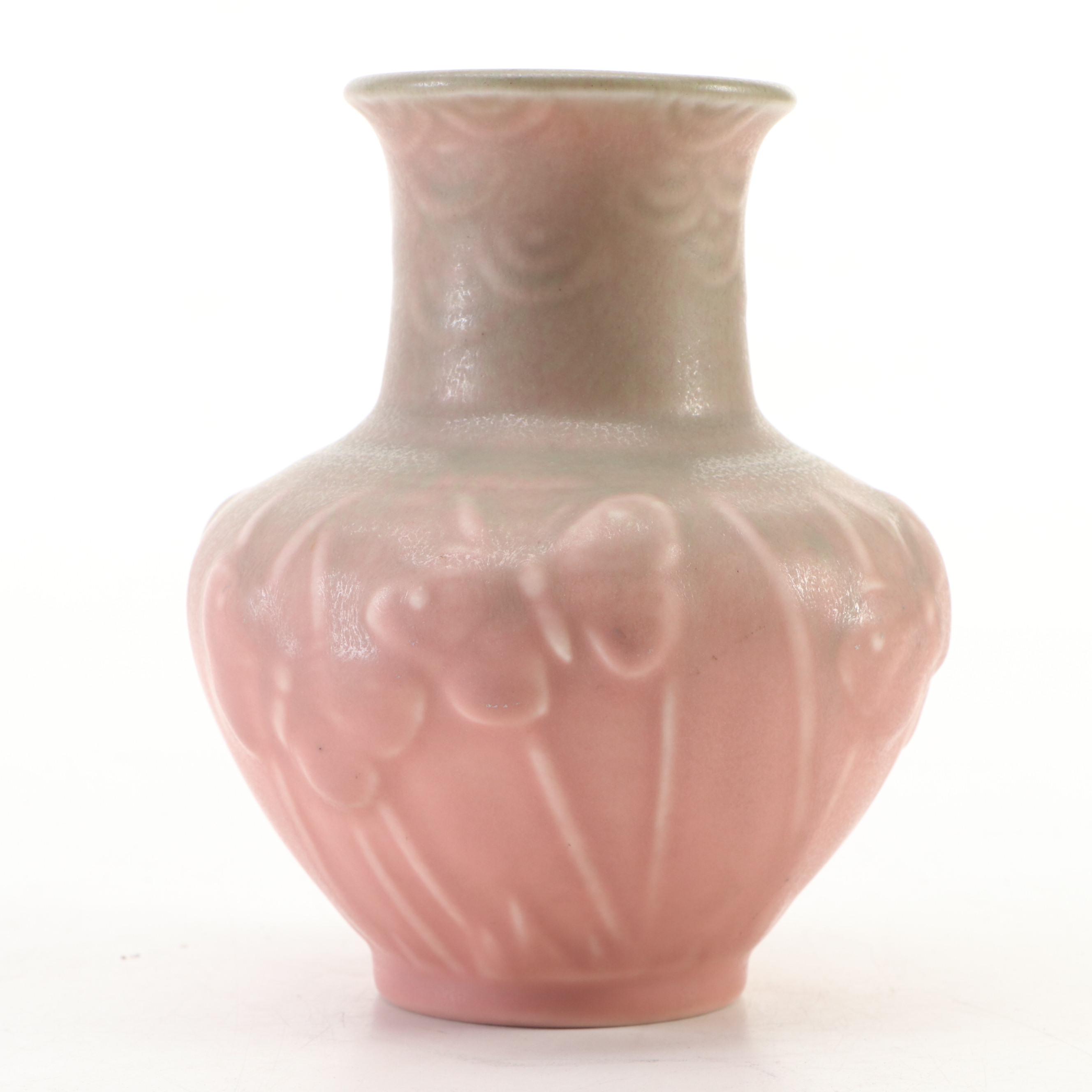 Rookwood Pottery Matte Glaze Butterfly Production Vase, 1936