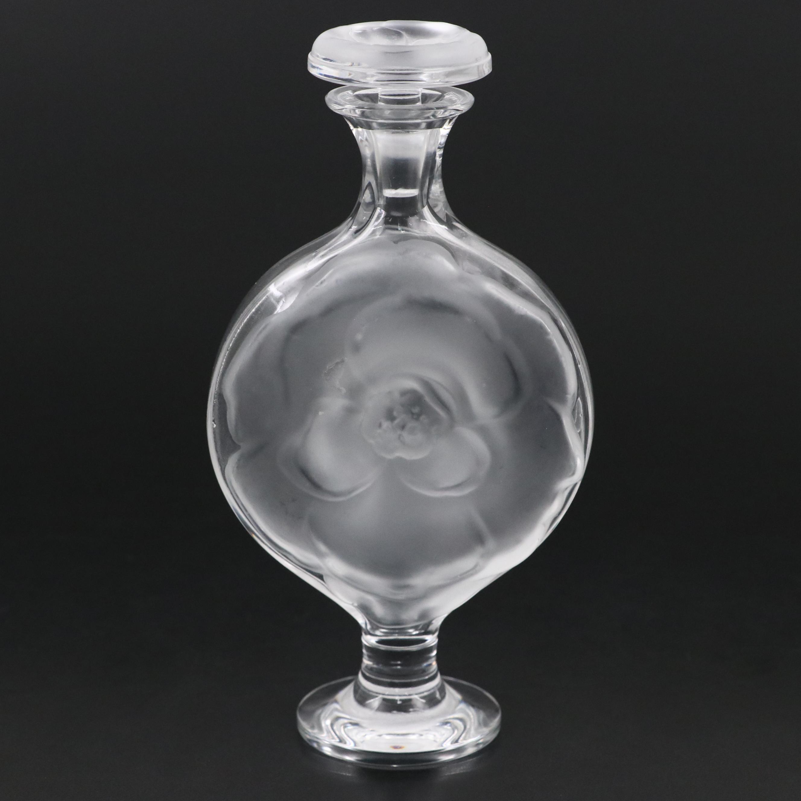 Lalique "Moulin Rouge" Frosted and Clear Crystal Perfume Bottle