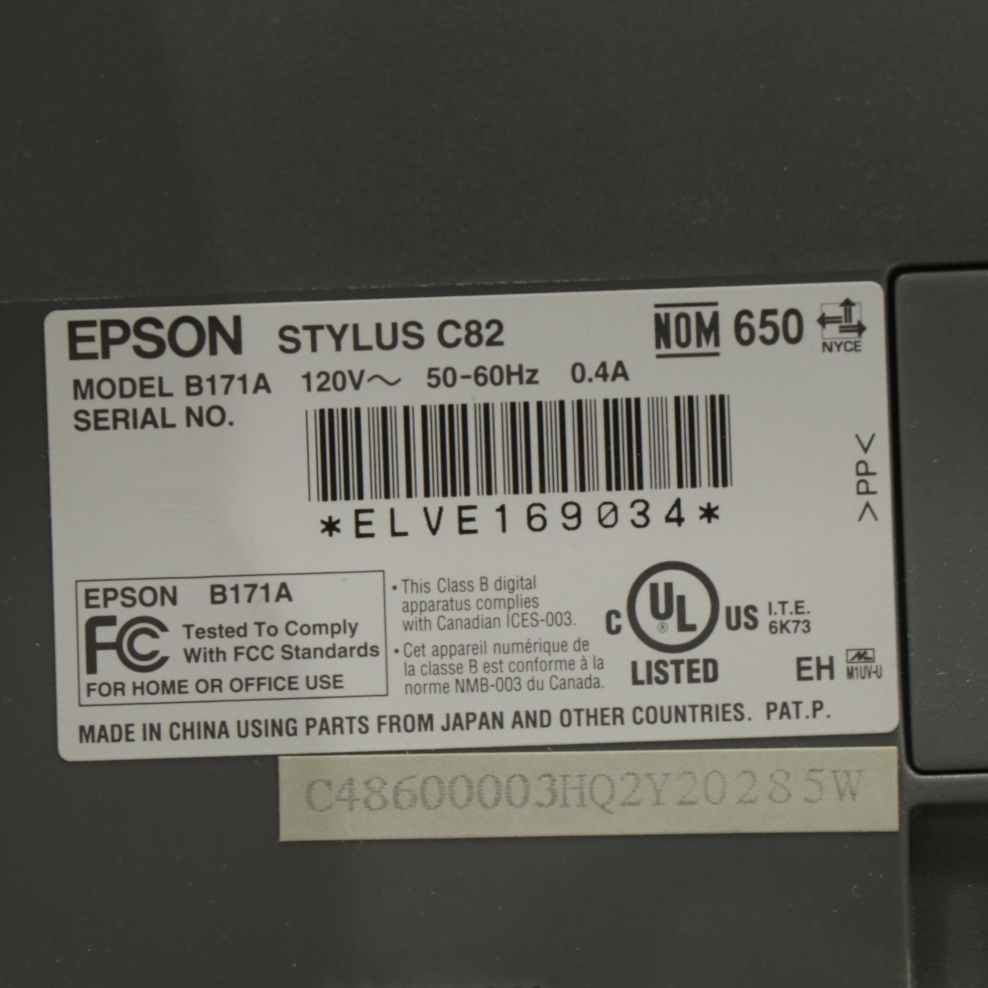 Epson Stylus C82 Ink Jet Printer with Microtek Scanner & Ink Cartridges