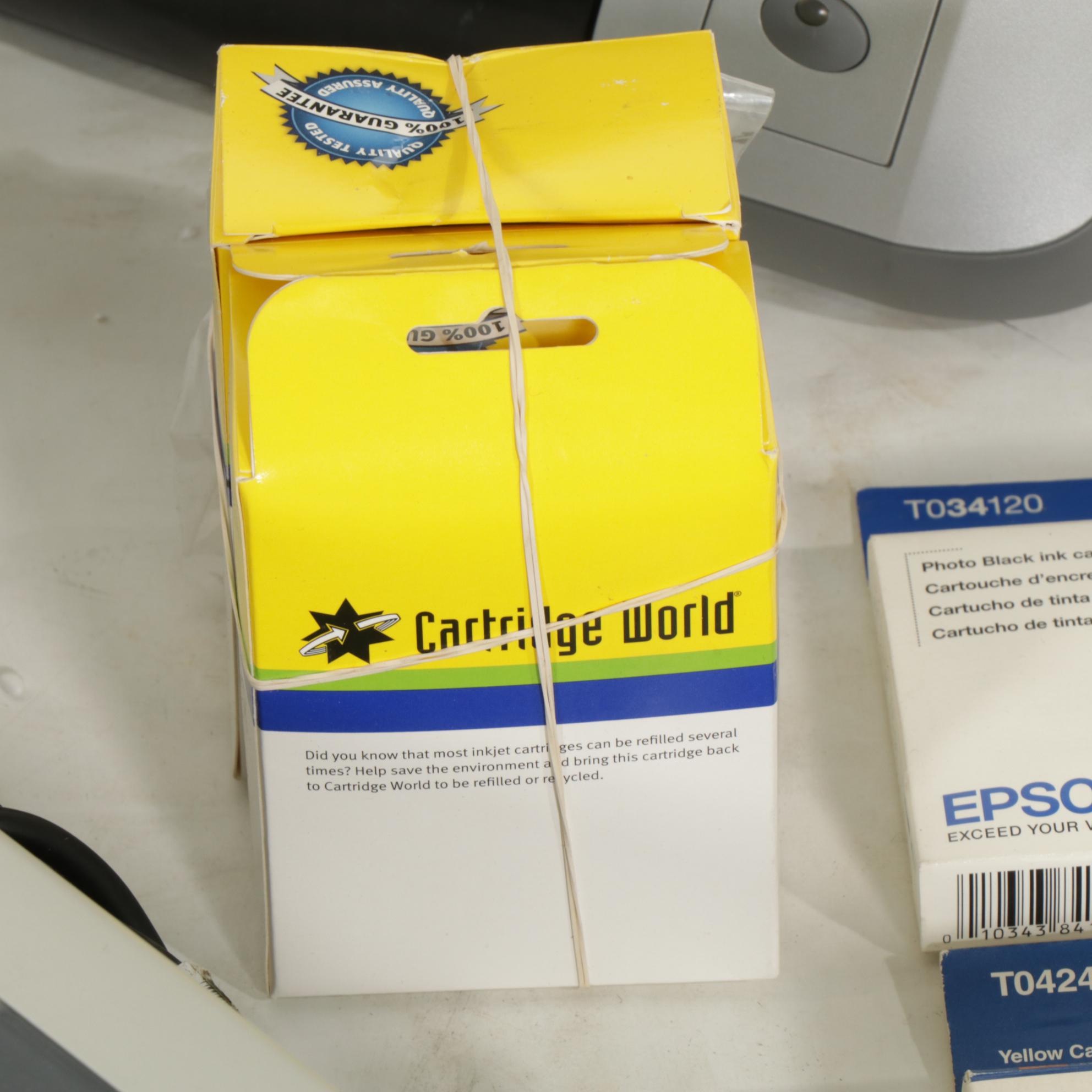 Epson Stylus C82 Ink Jet Printer with Microtek Scanner & Ink Cartridges