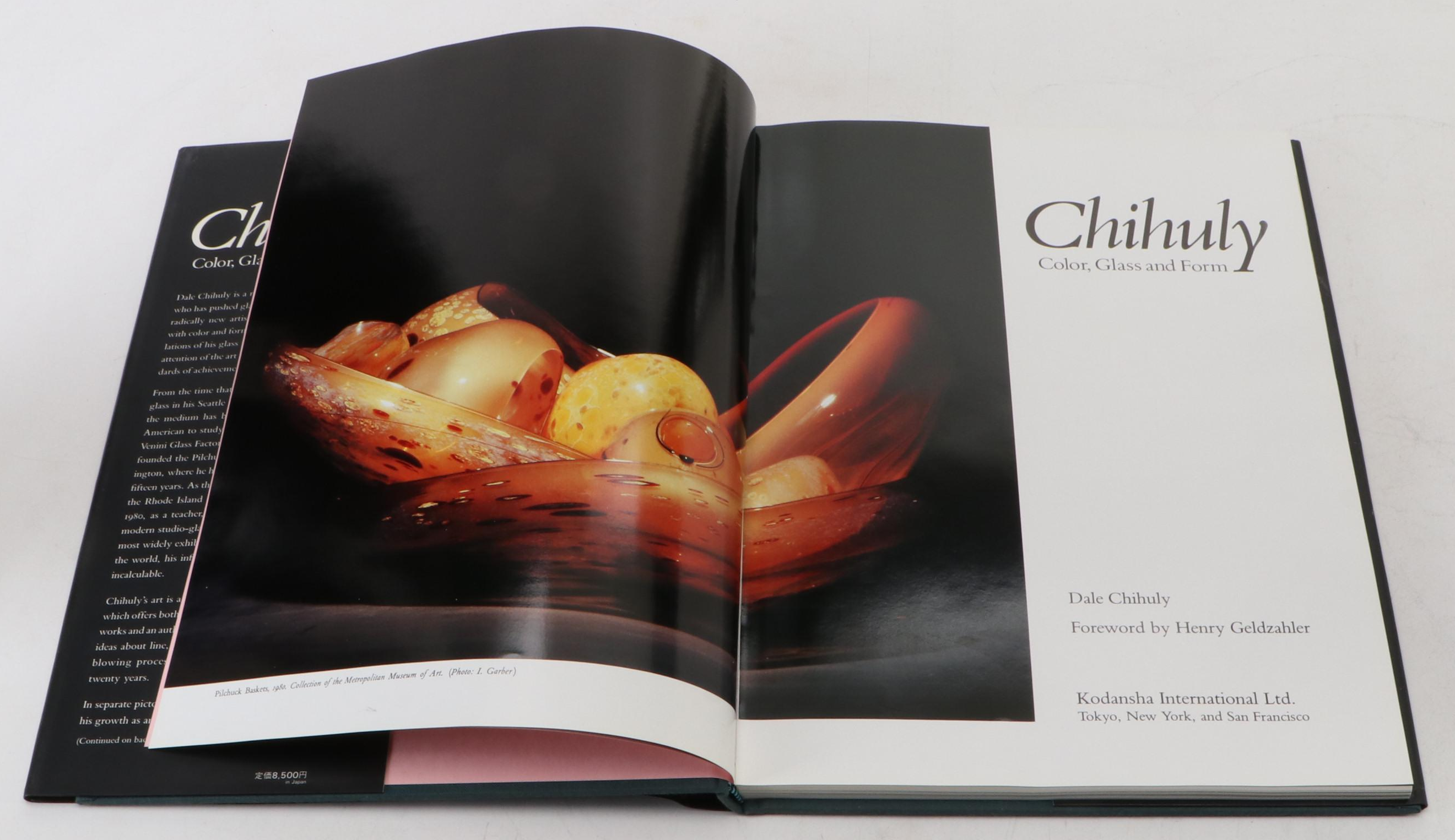 Signed First Edition "Chihuly: Color, Glass and Form" by Dale Chihuly, 1986