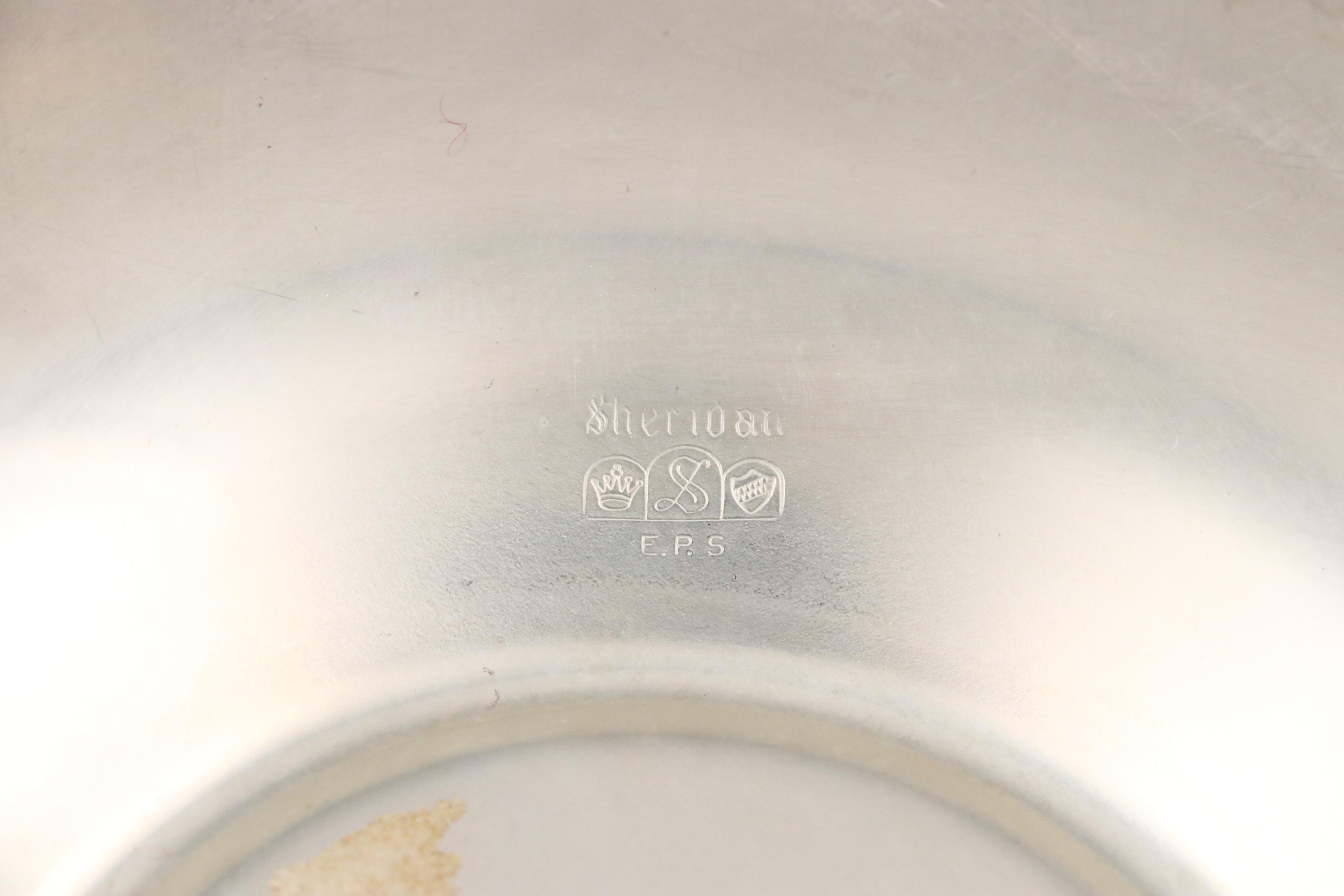 Gorham Silver Plate Celery and "Heritage" Tray with Other Silver Plate Serveware