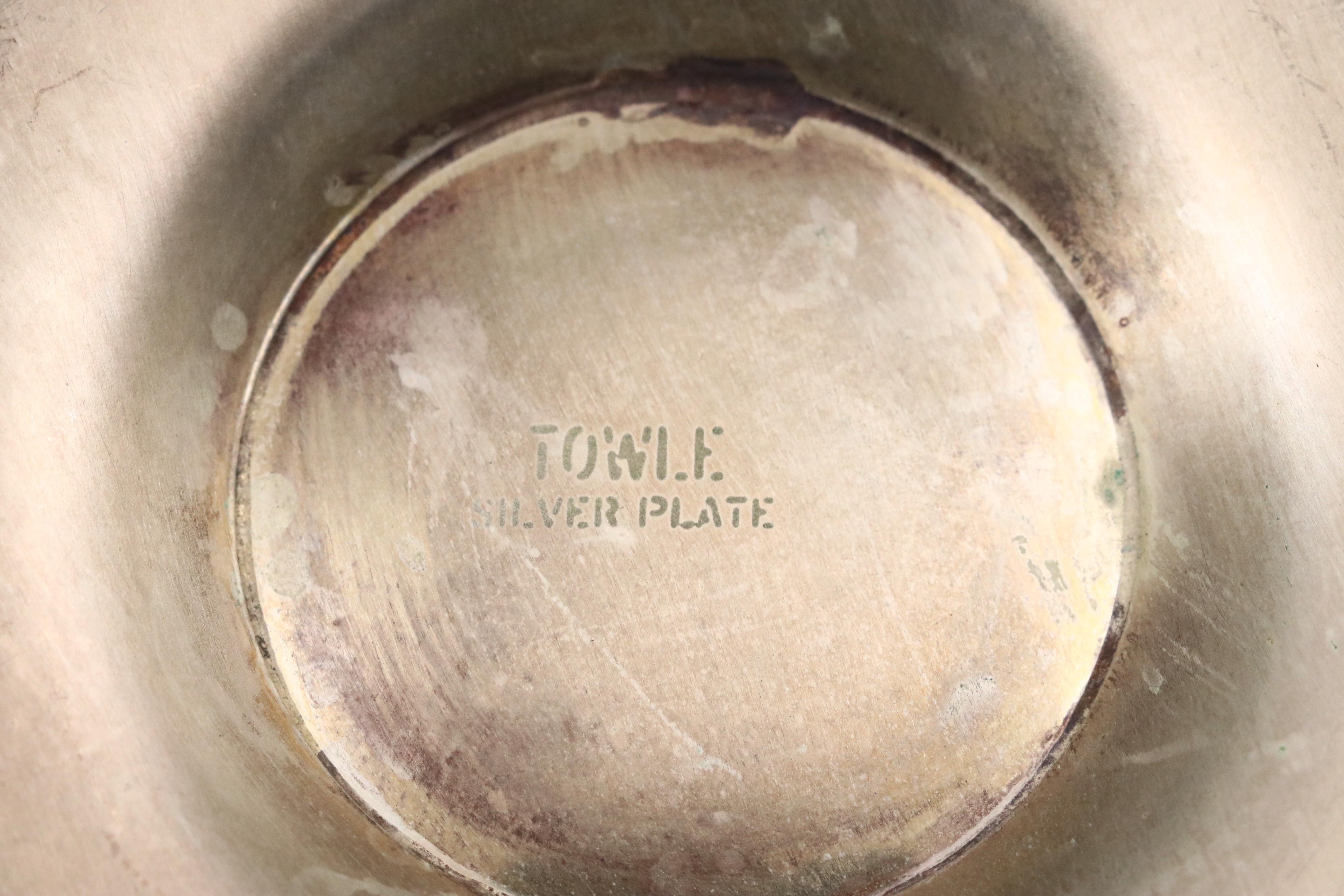 Gorham Silver Plate Celery and "Heritage" Tray with Other Silver Plate Serveware