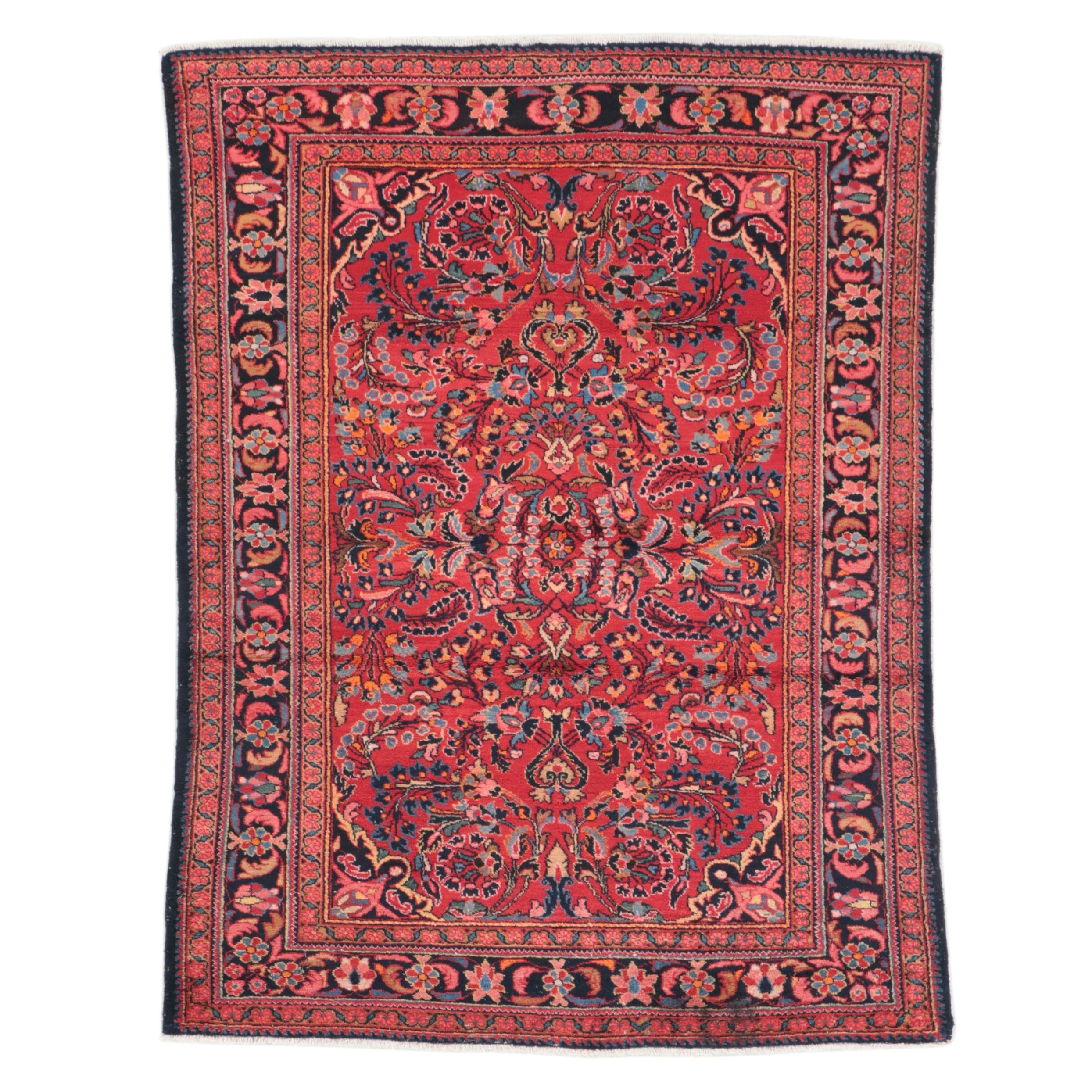 5'4 x 7' Hand-Knotted Persian Lilihan Area Rug