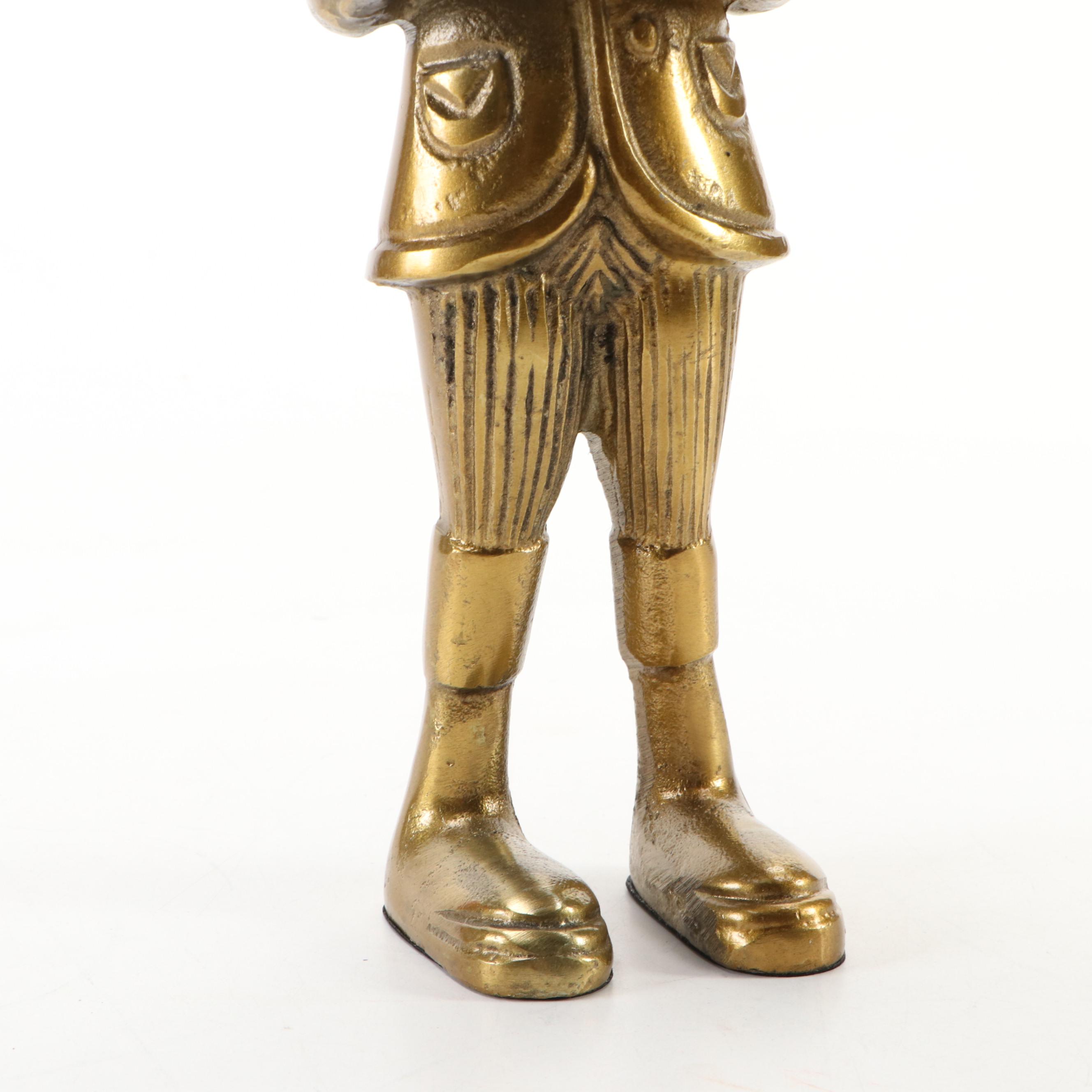 Eric + Eloise Bronzed Aluminum Standing Anthropomorphic Eric The Rabbit Bowl