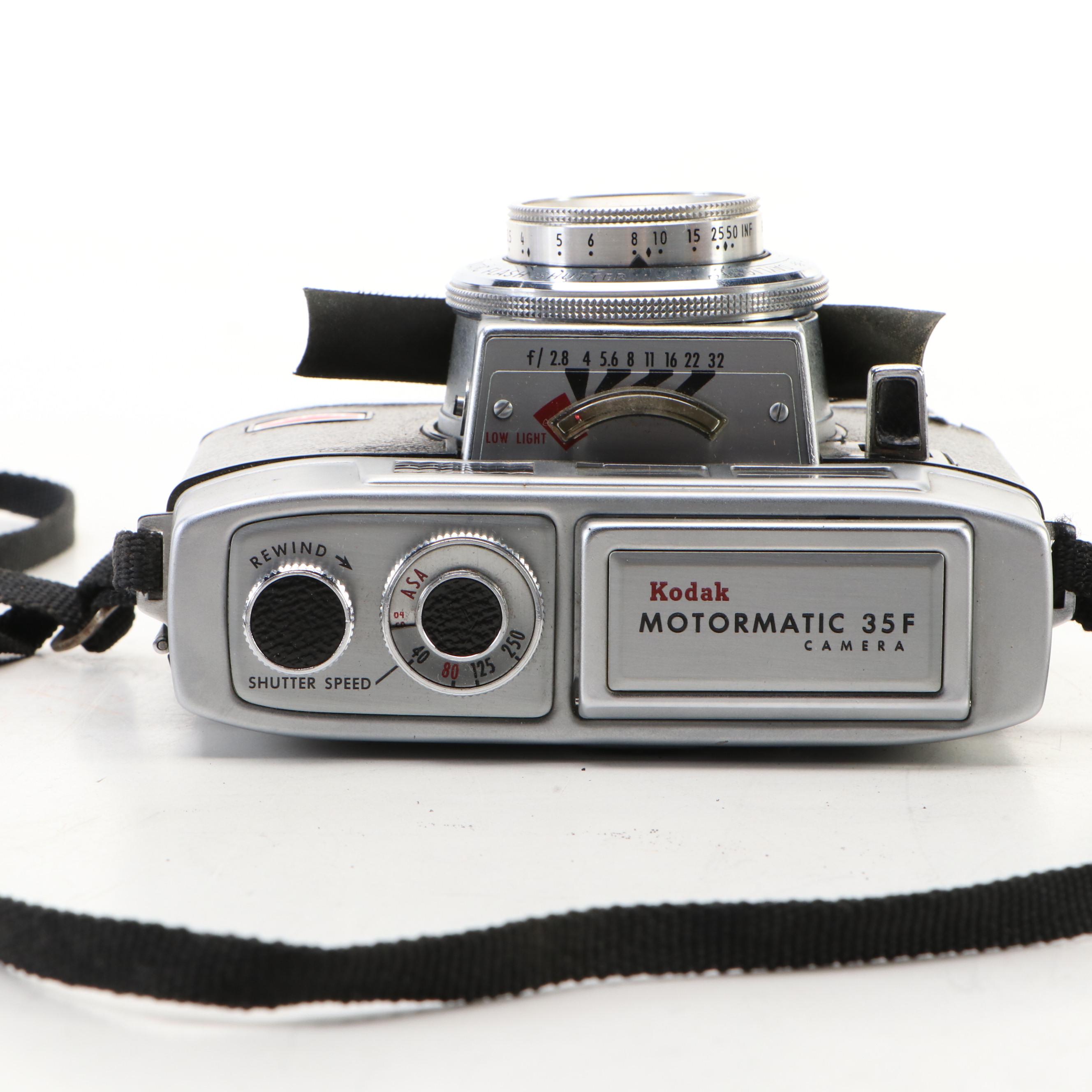 Kodak Motormatic 35F and Yashica Electro 35 with Leather Cases